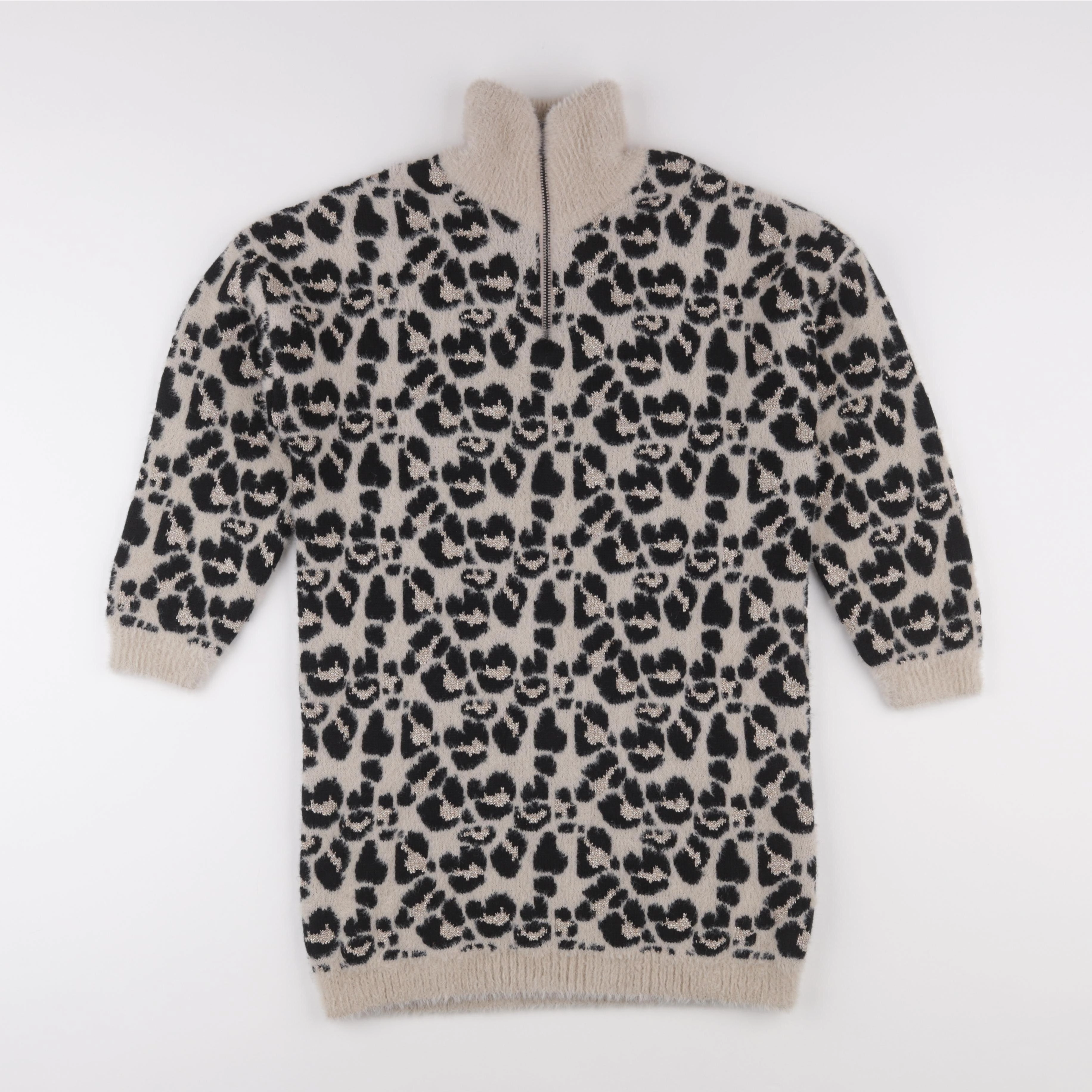 IKKS - robe beige, noir, or - 10 ans