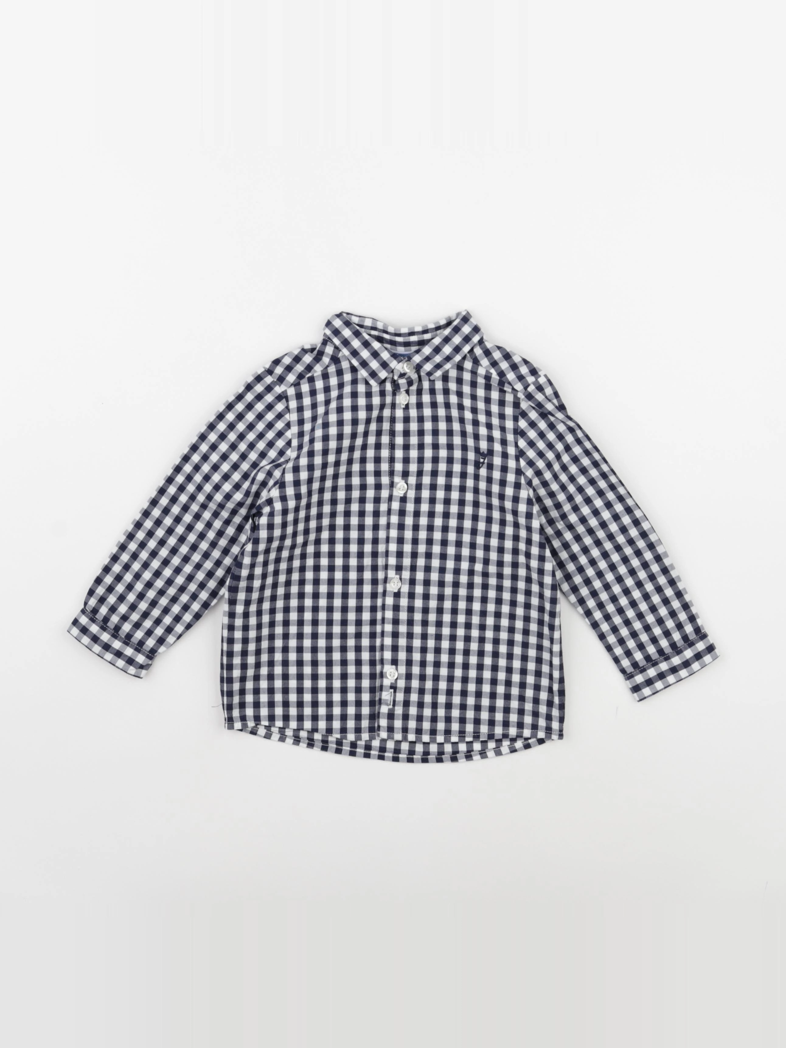 Jacadi - chemise blanc, bleu - 18 mois