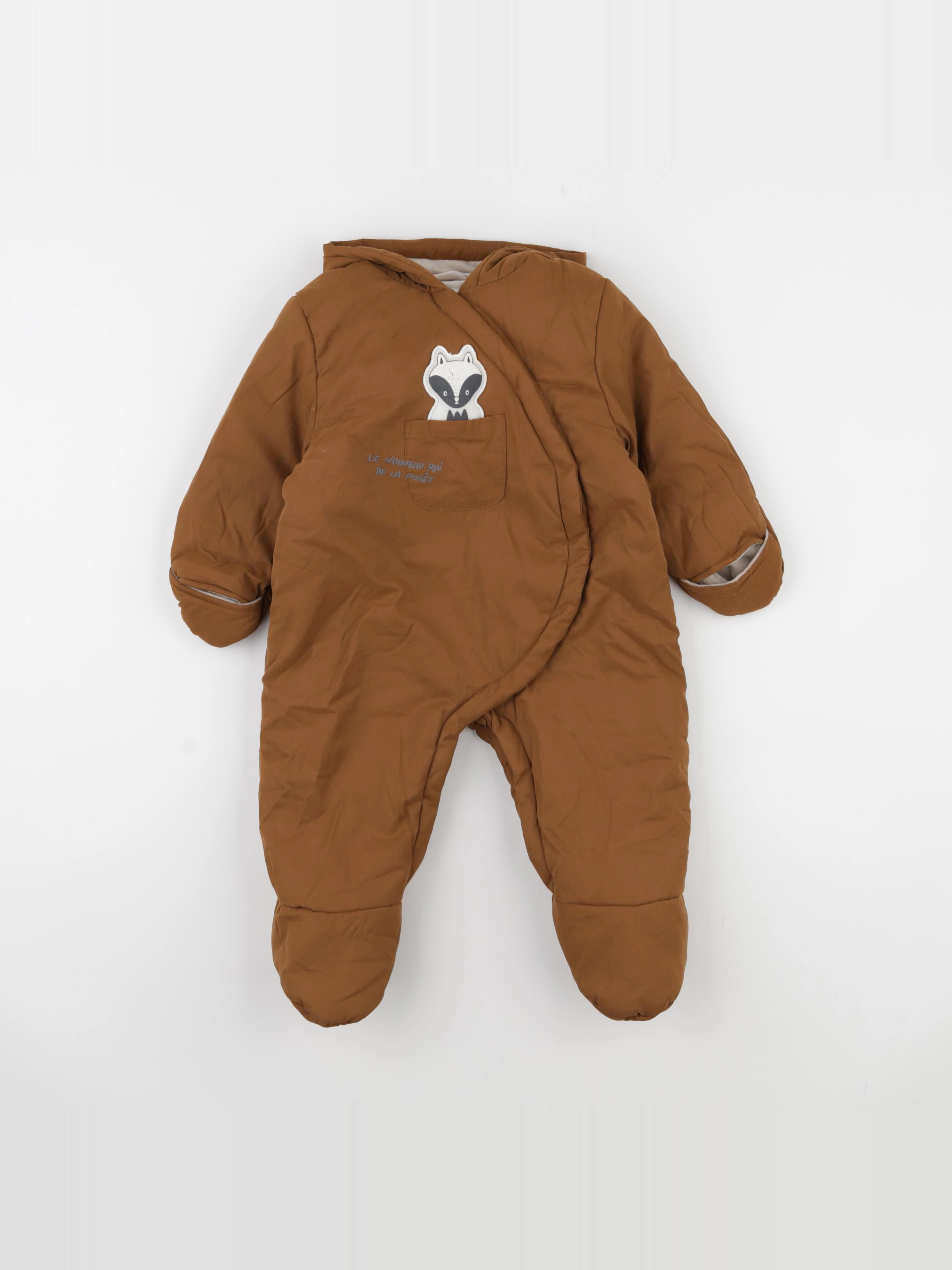 Vertbaudet - combi-pilote marron - 12 mois