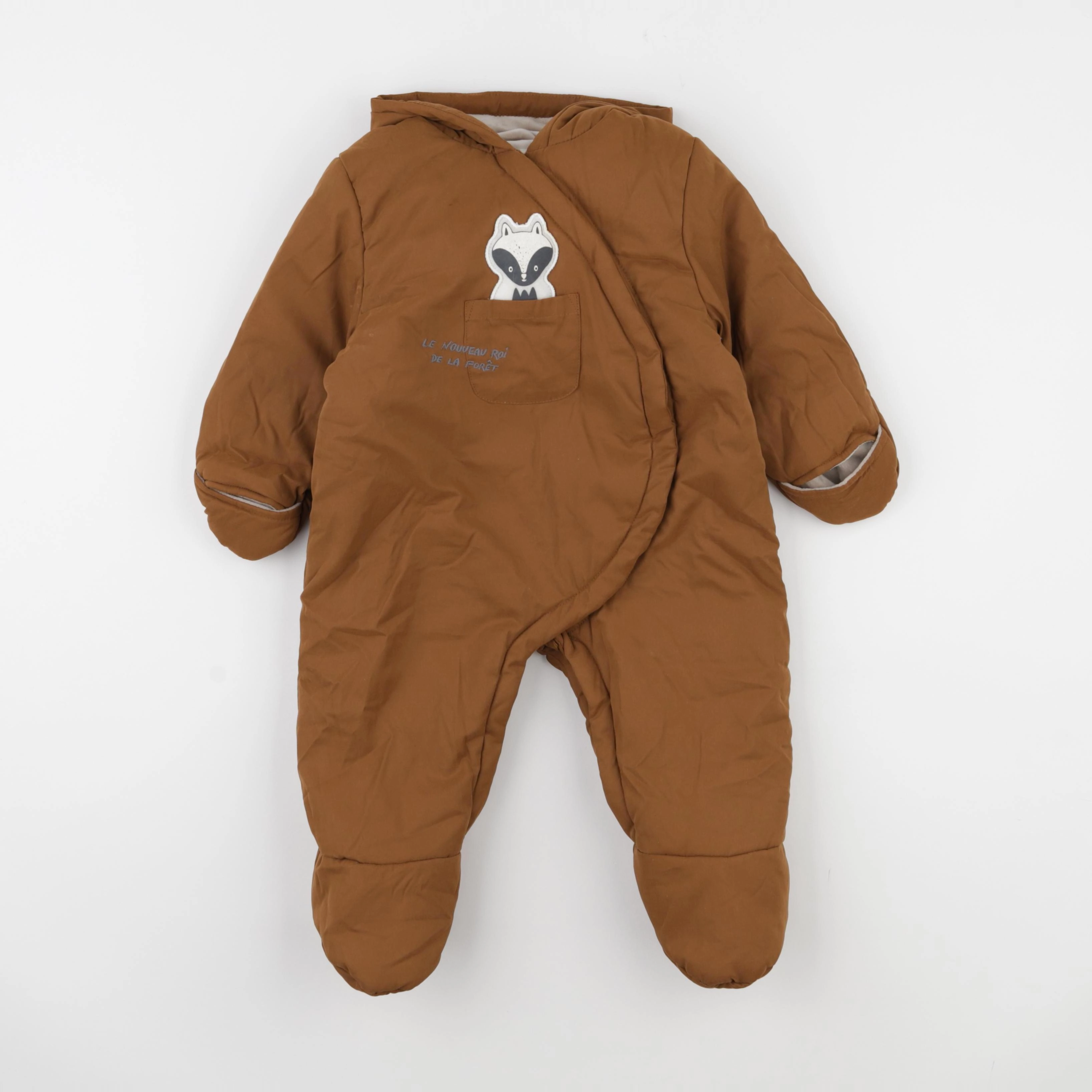 Vertbaudet - combi-pilote marron - 12 mois