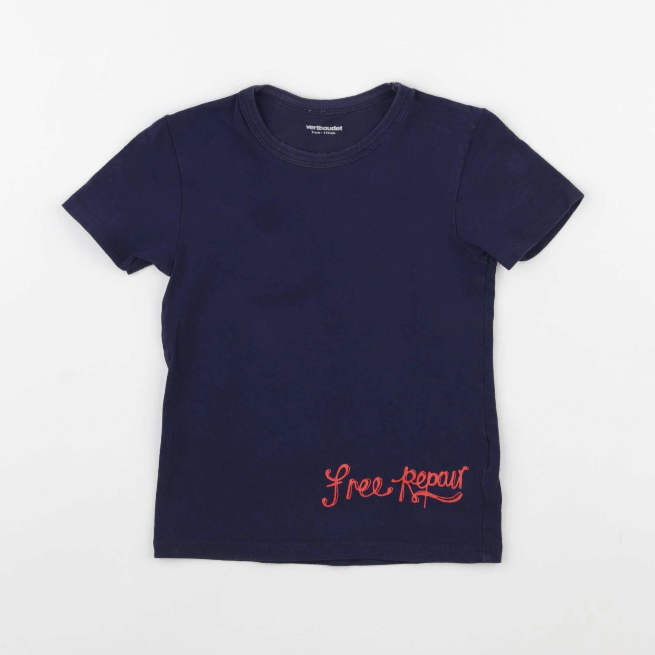Vertbaudet - tee-shirt bleu - 5 ans