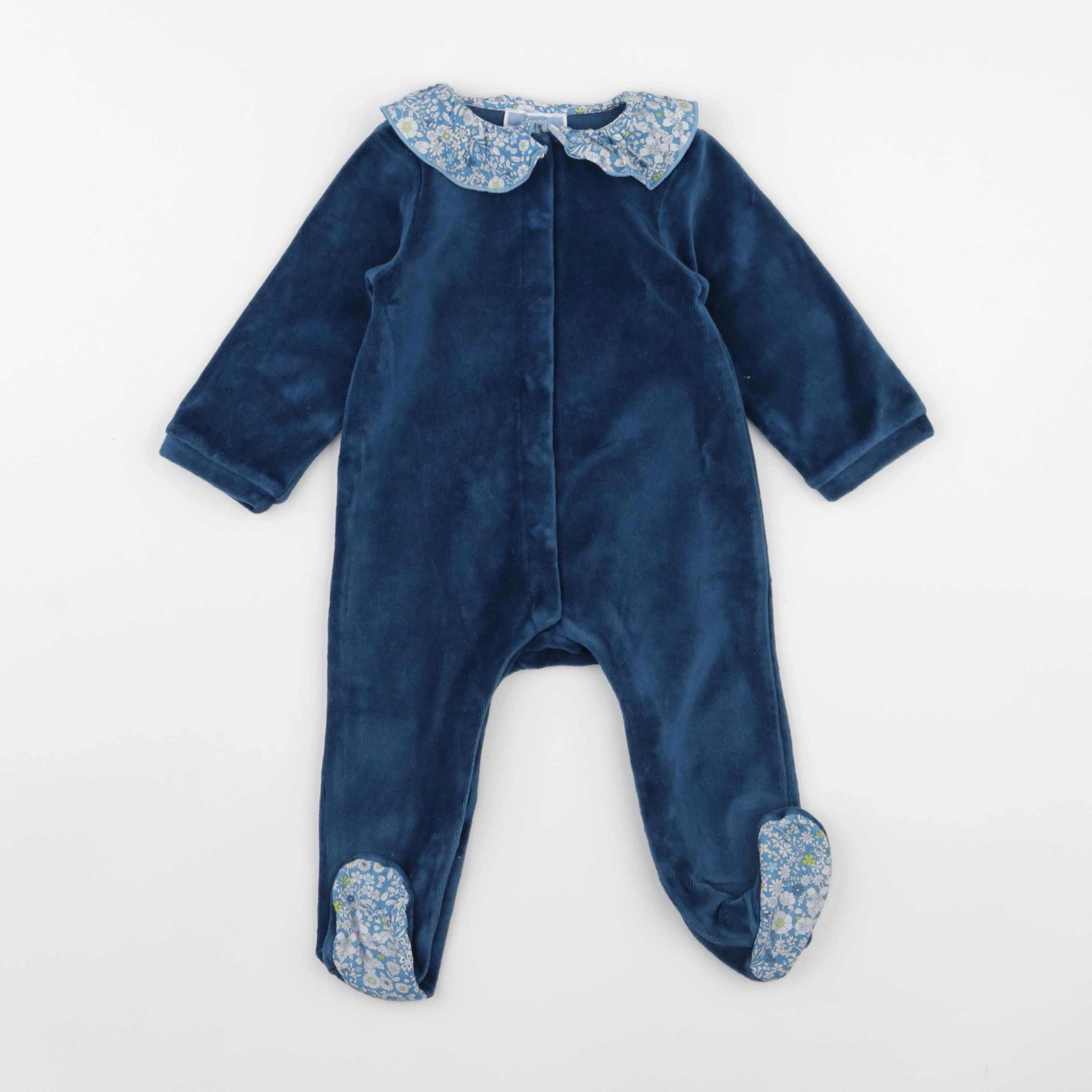 Jacadi - pyjama velours bleu - 6 mois