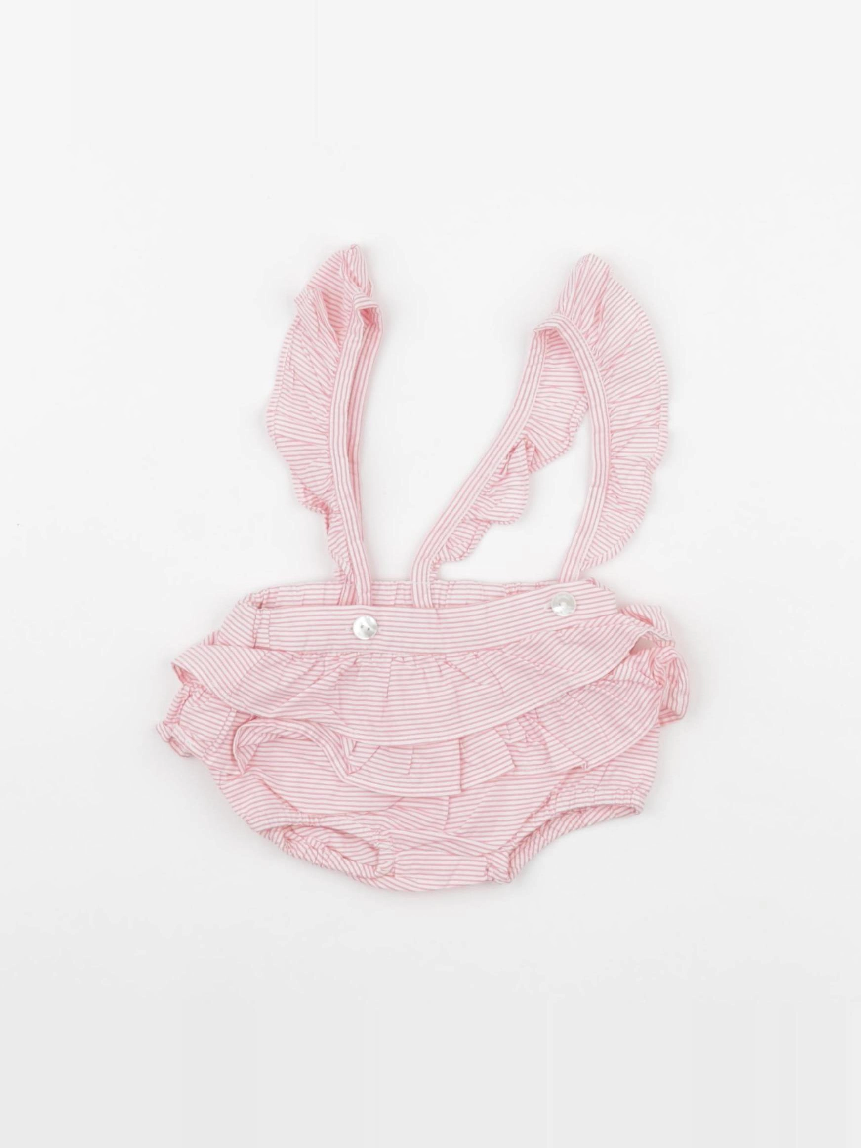 Jacadi - bloomer blanc, rose - 3 mois