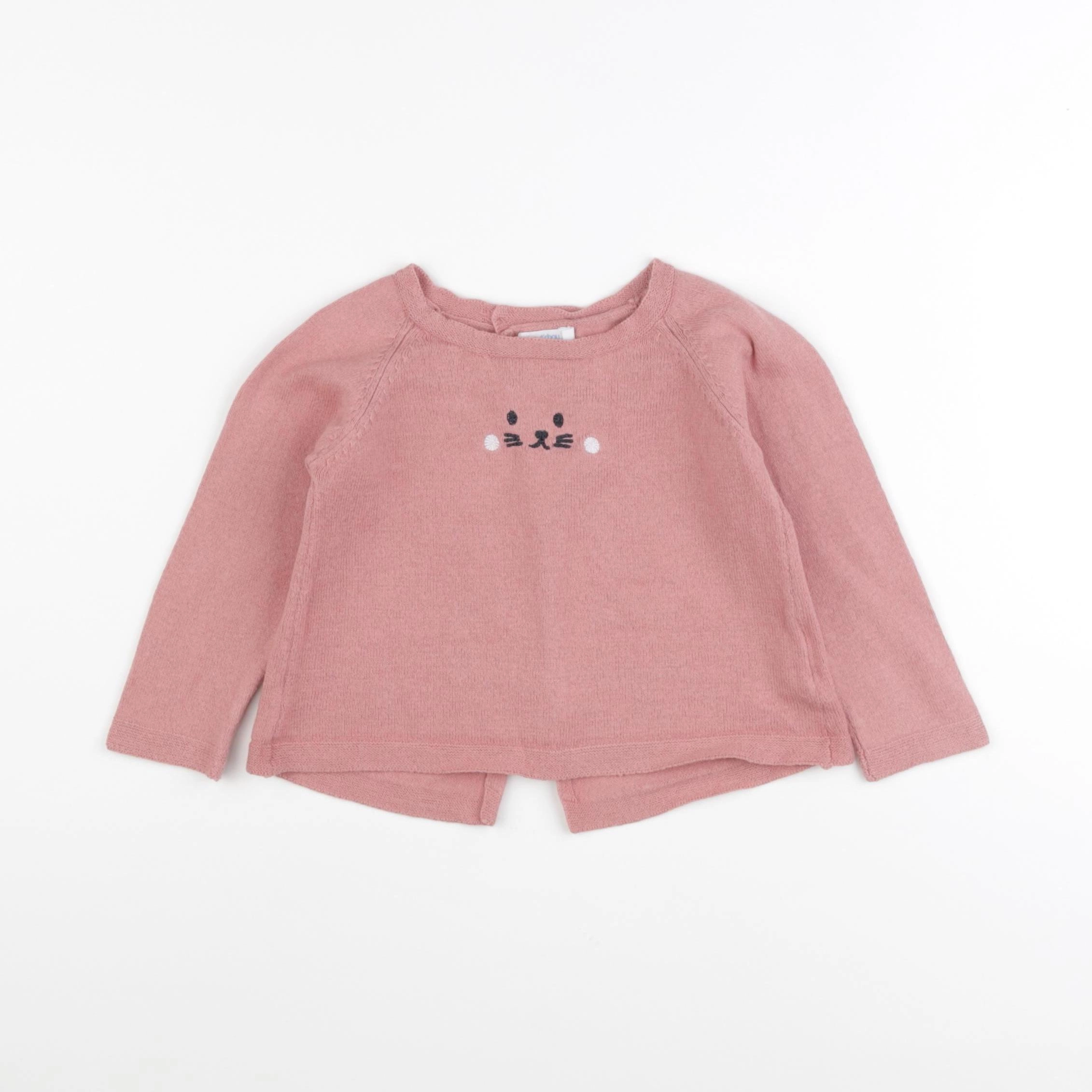 Boutchou - pull rose - 18 mois
