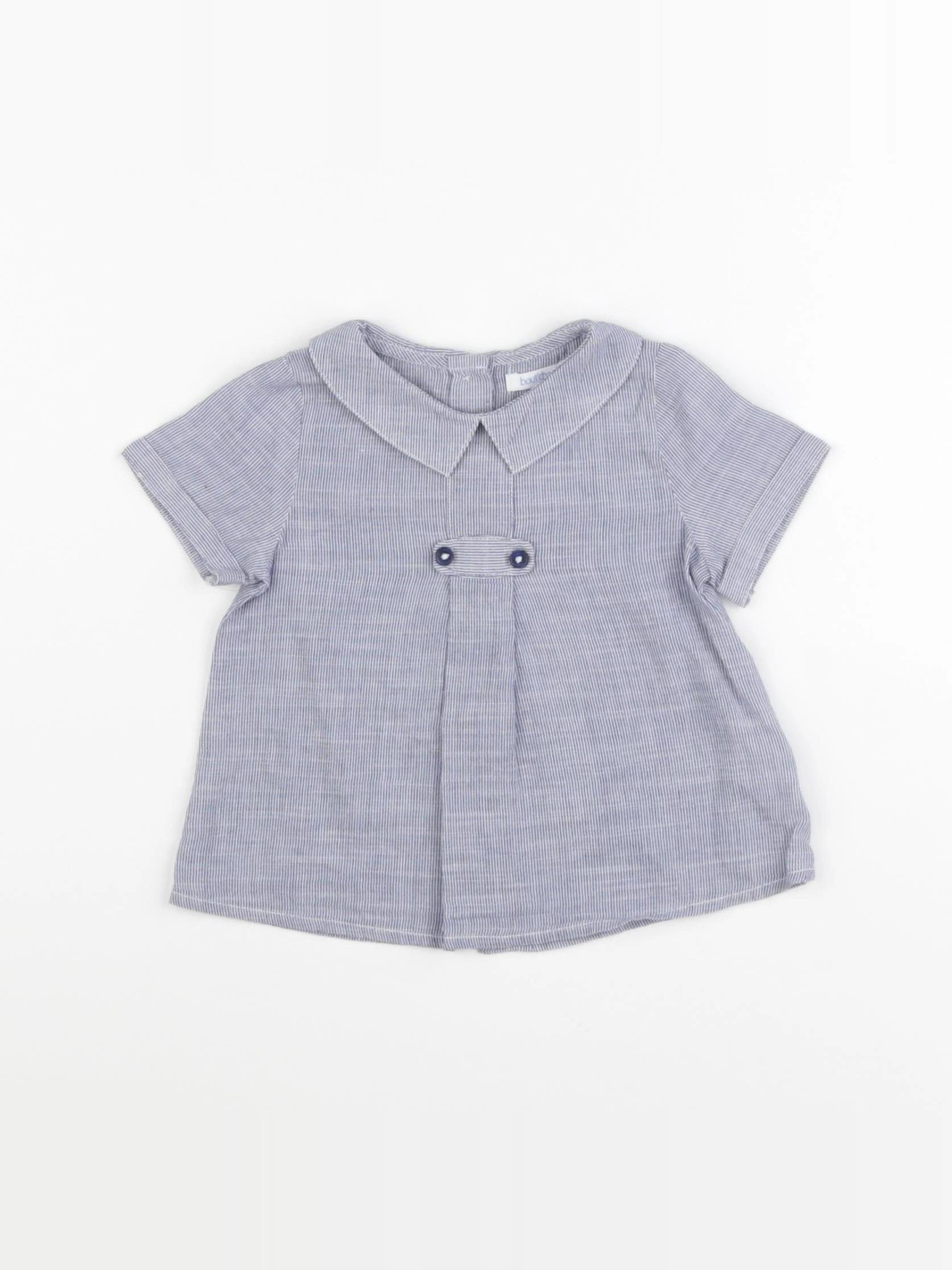 Boutchou - blouse bleu - 9 mois