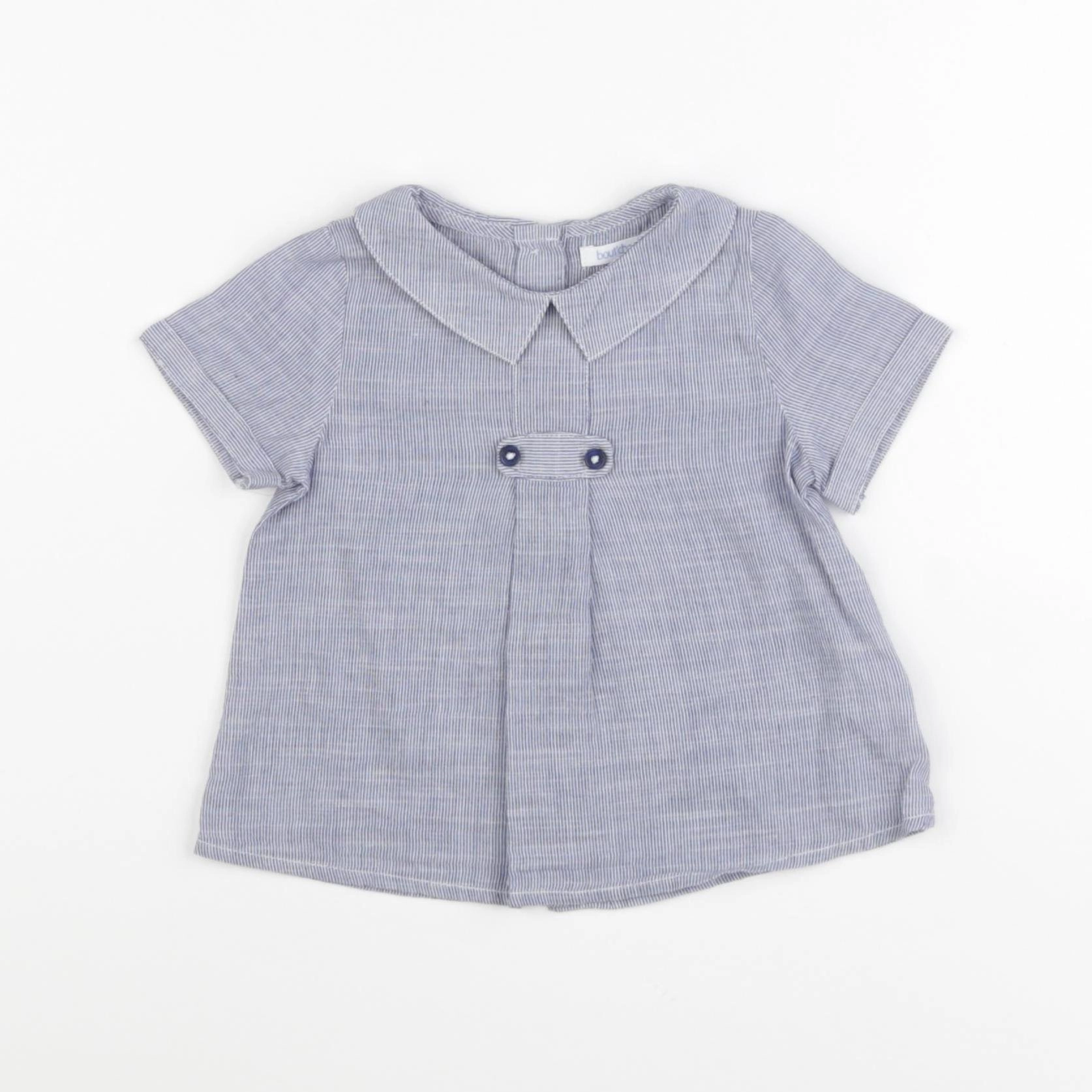 Boutchou - blouse bleu - 9 mois