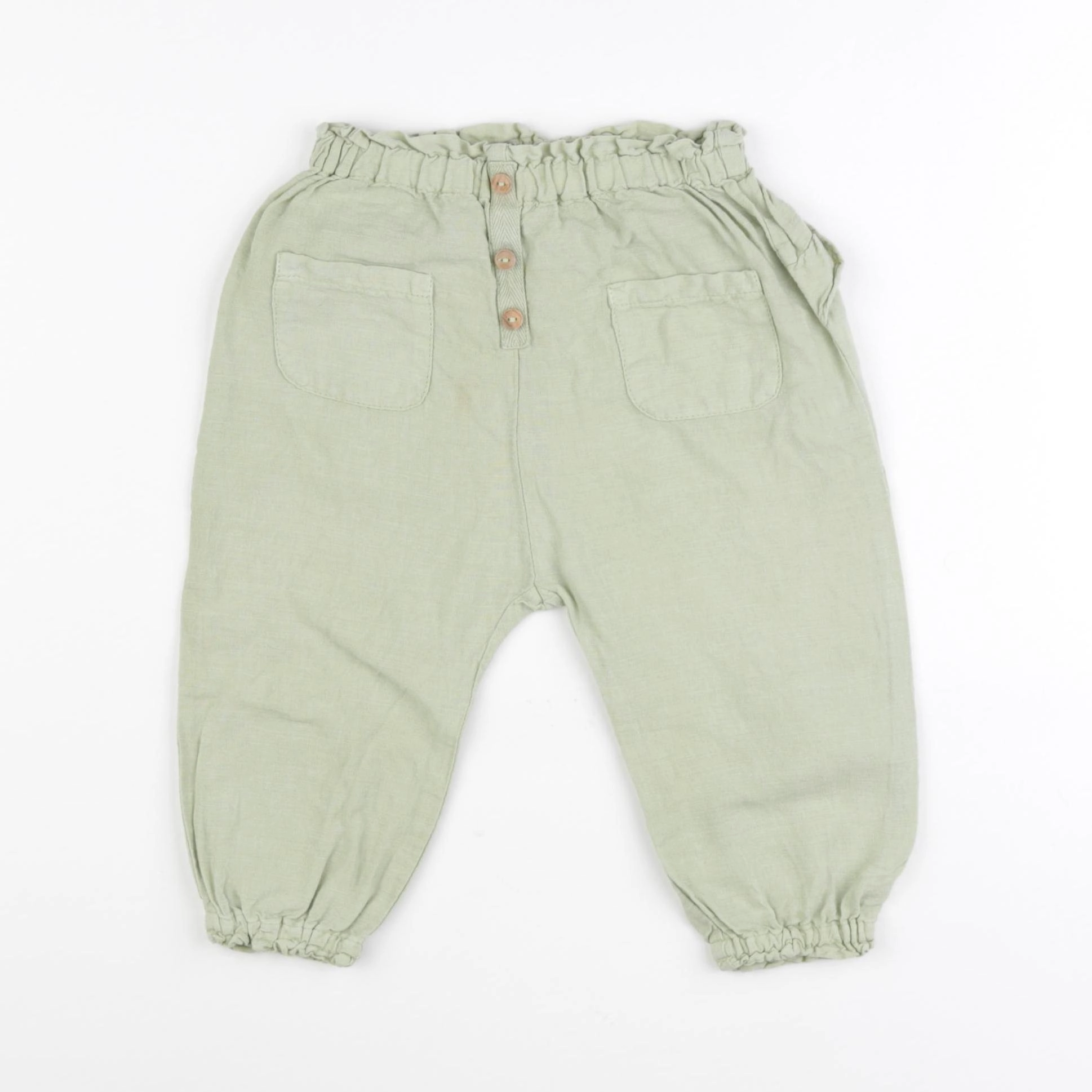 Zara - pantalon vert - 12/18 mois