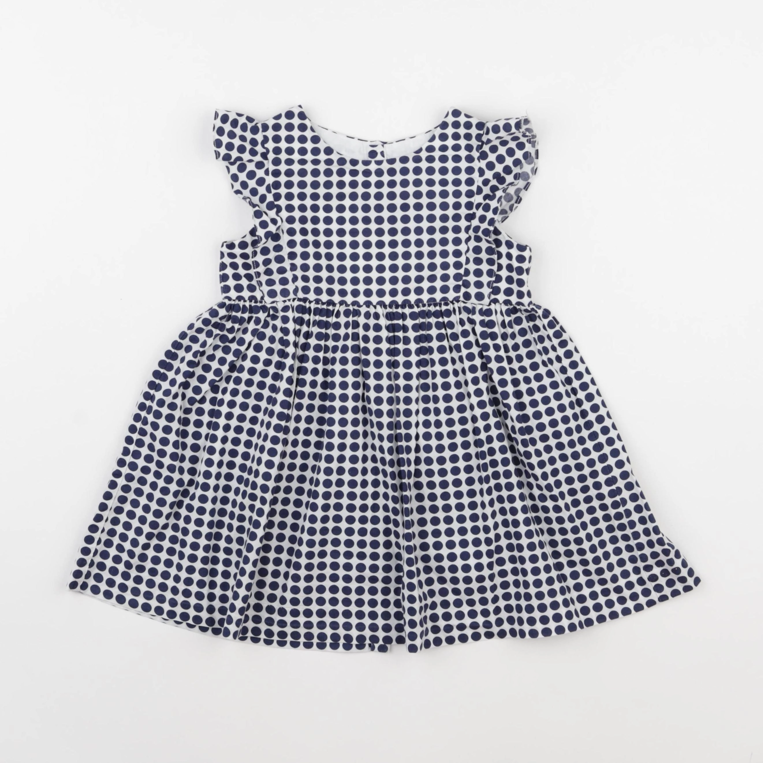 Jacadi - robe blanc, bleu - 24 mois