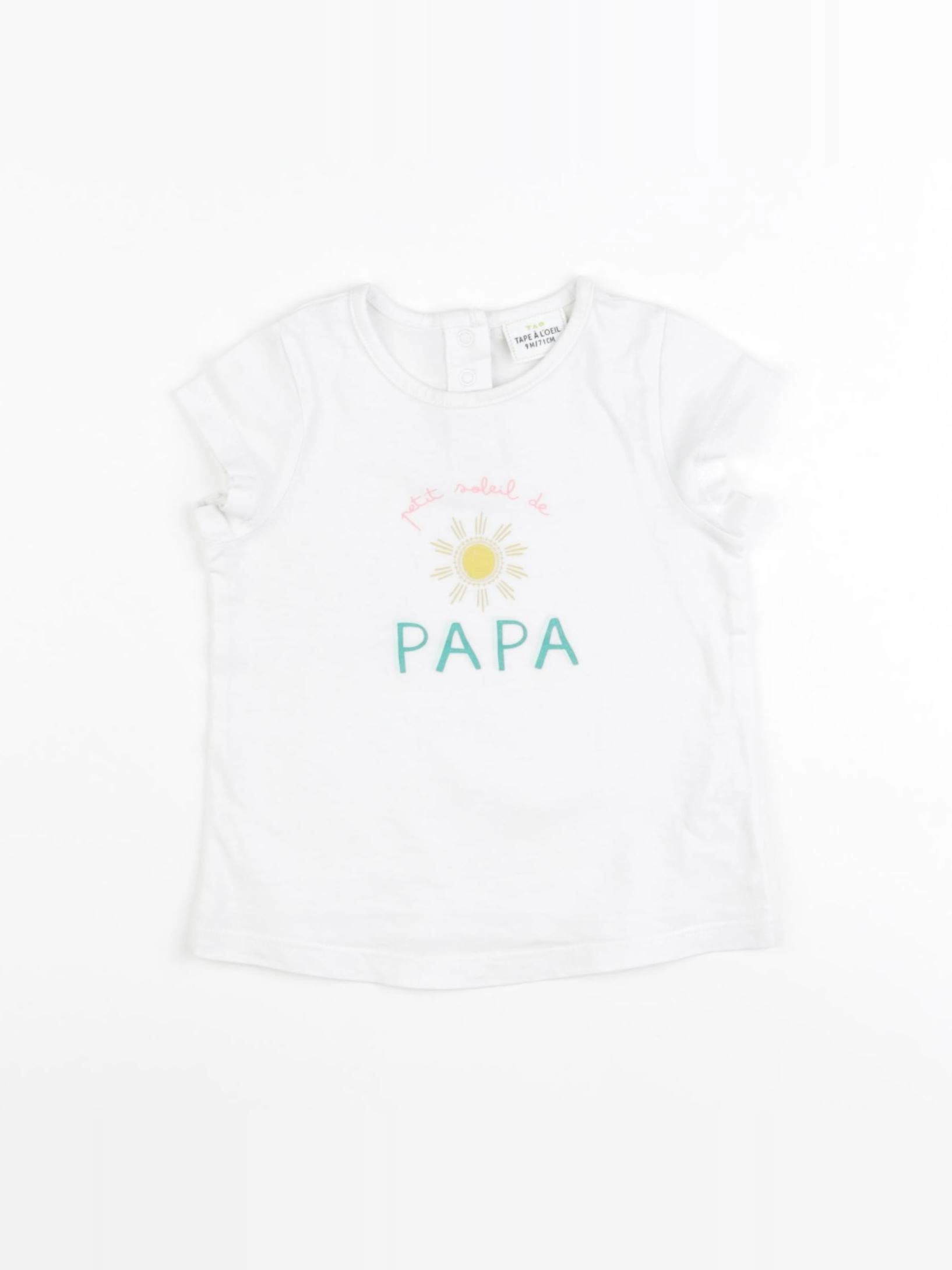 Tape à l'oeil - tee-shirt blanc - 9 mois