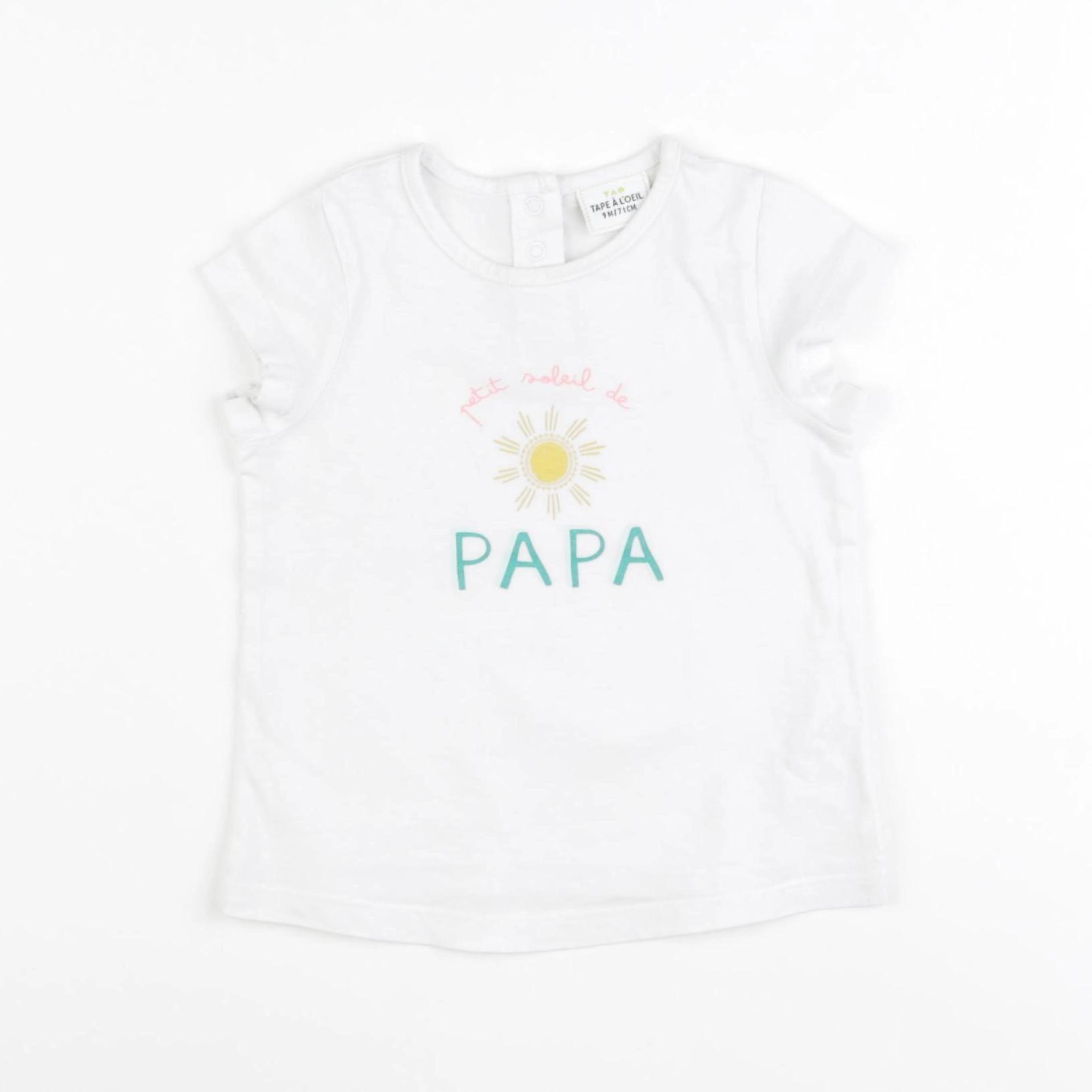 Tape à l'oeil - tee-shirt blanc - 9 mois
