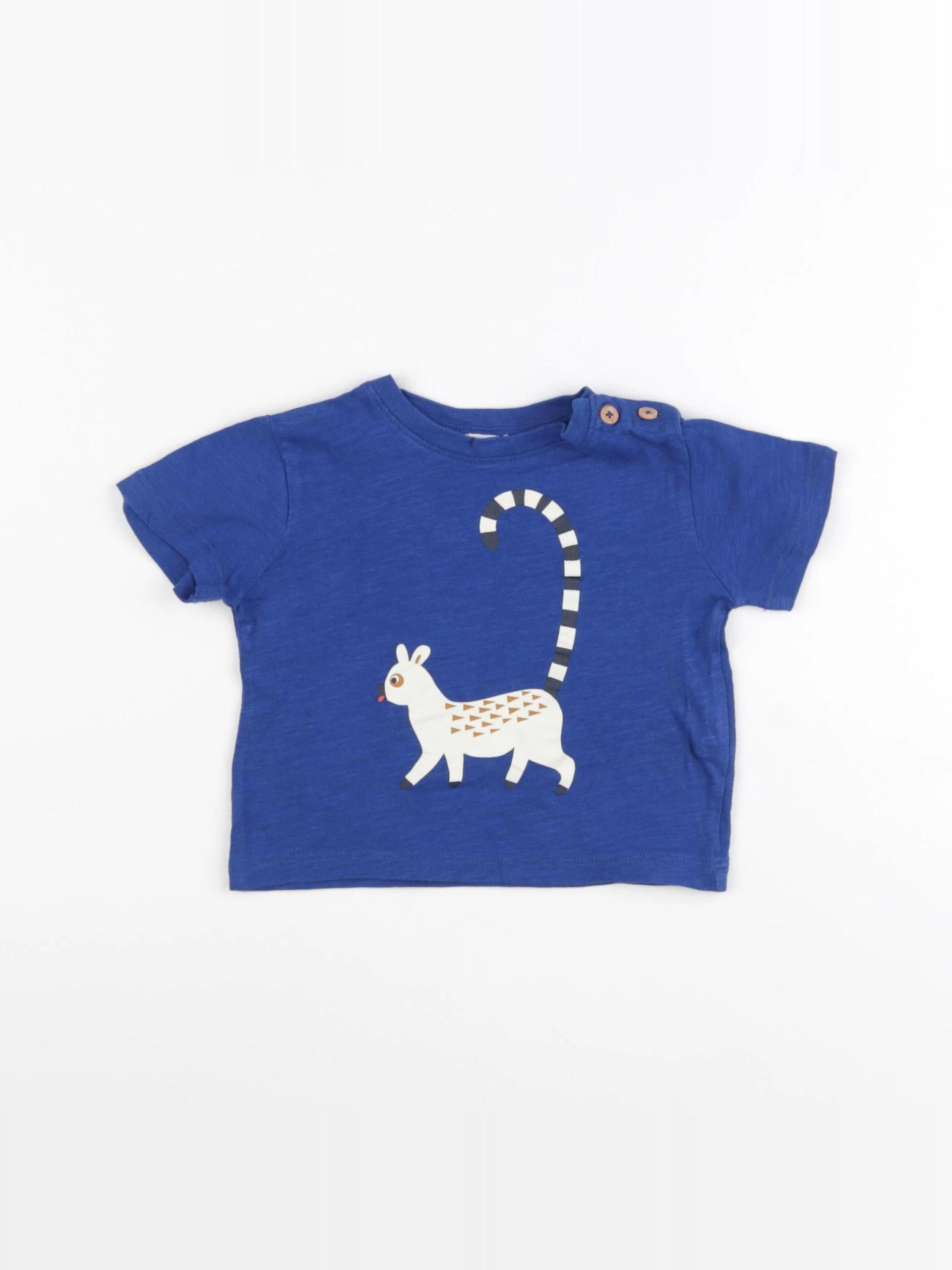 Boutchou - tee-shirt bleu - 9 mois