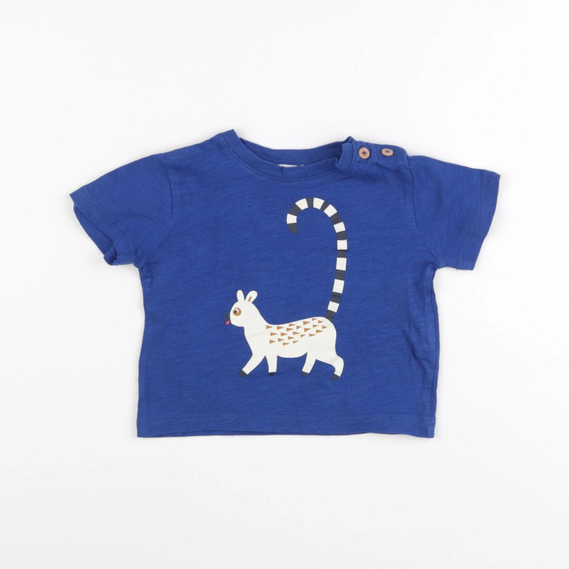 Boutchou - tee-shirt bleu - 9 mois