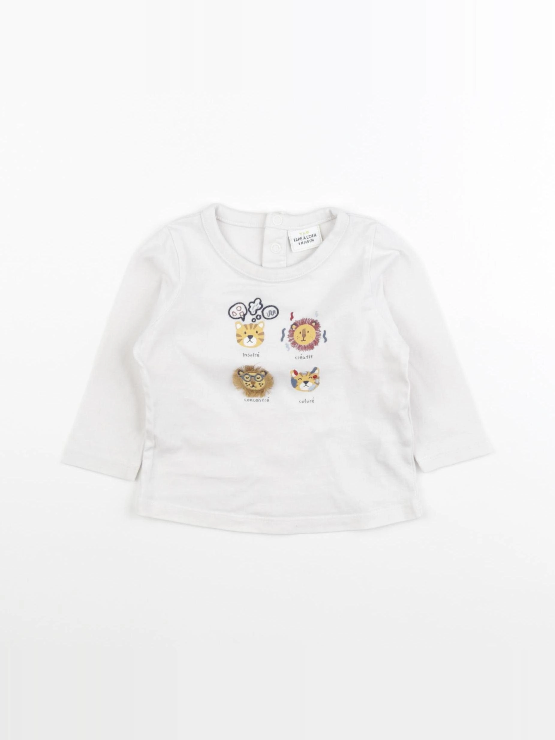 Tape à l'oeil - tee-shirt blanc - 6 mois