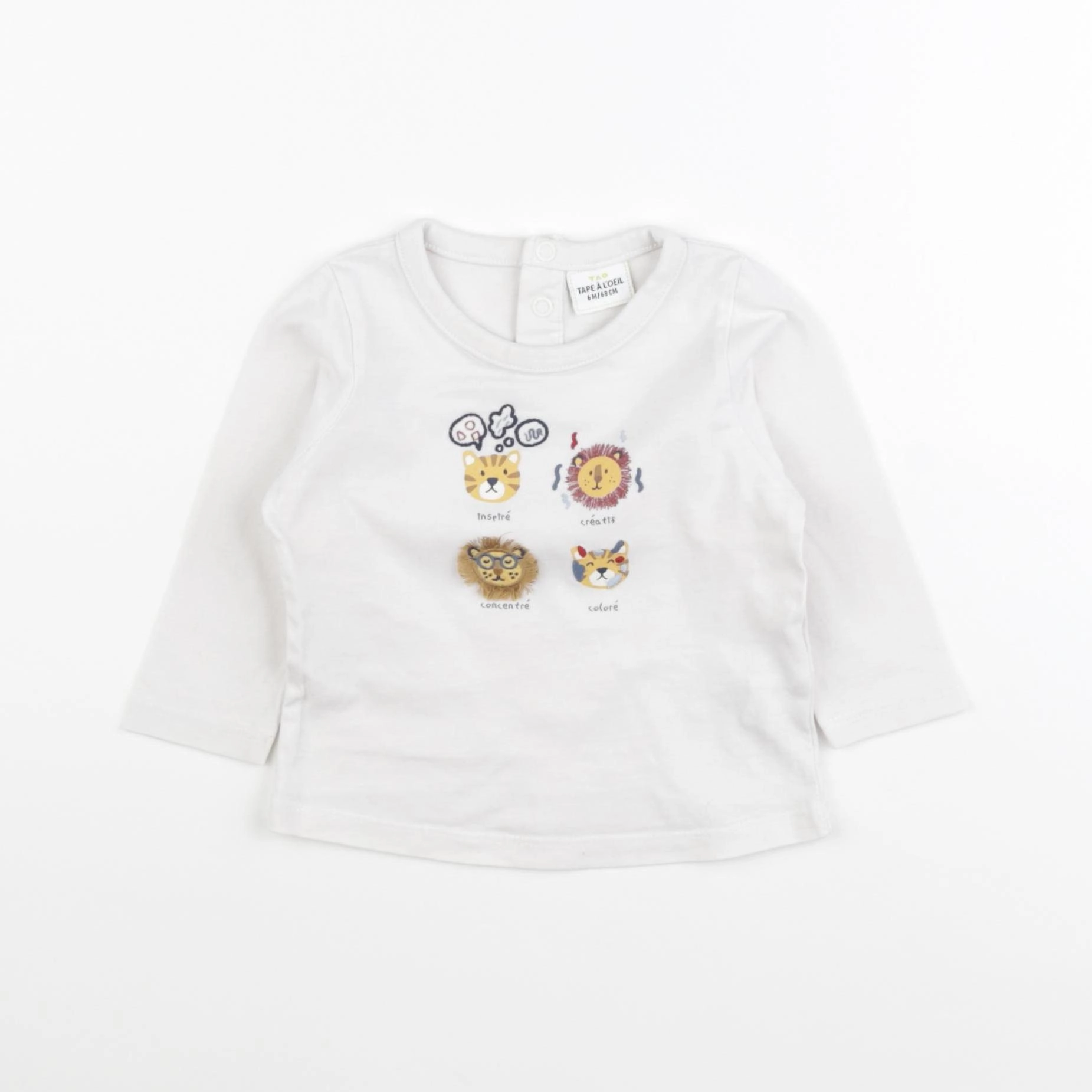 Tape à l'oeil - tee-shirt blanc - 6 mois