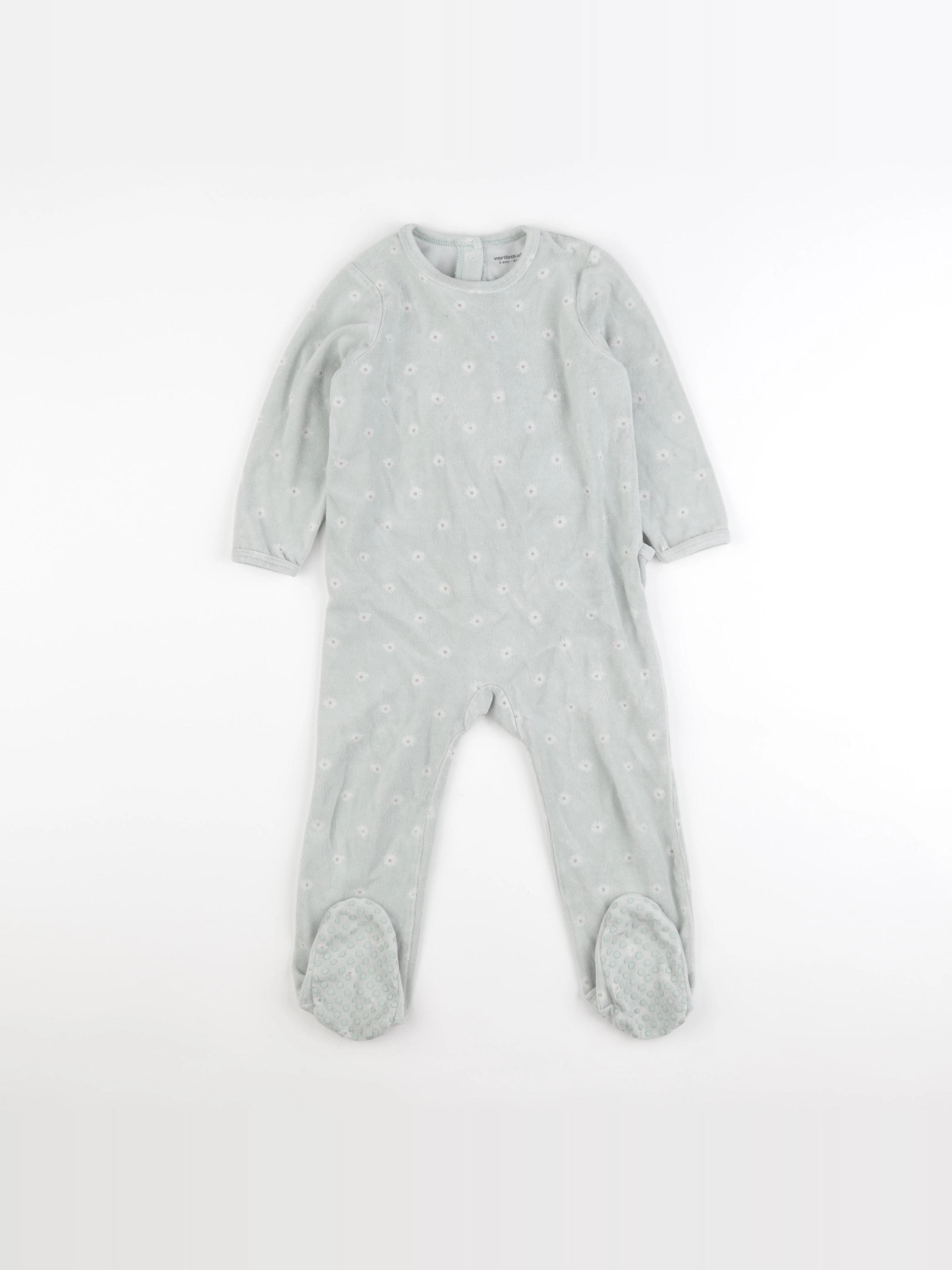 Vertbaudet - pyjama velours bleu - 3 ans