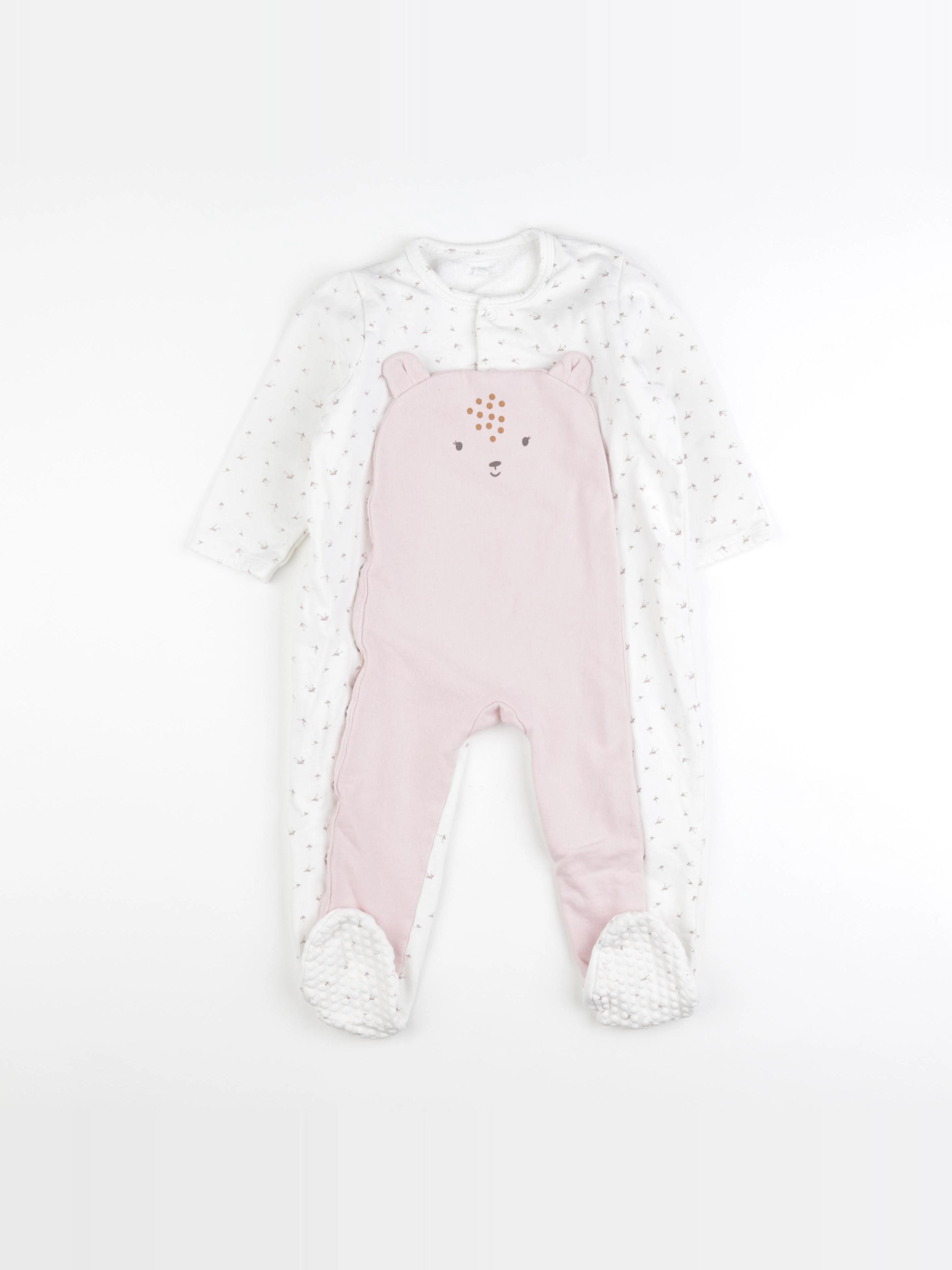 Vertbaudet - pyjama coton blanc - 24 mois