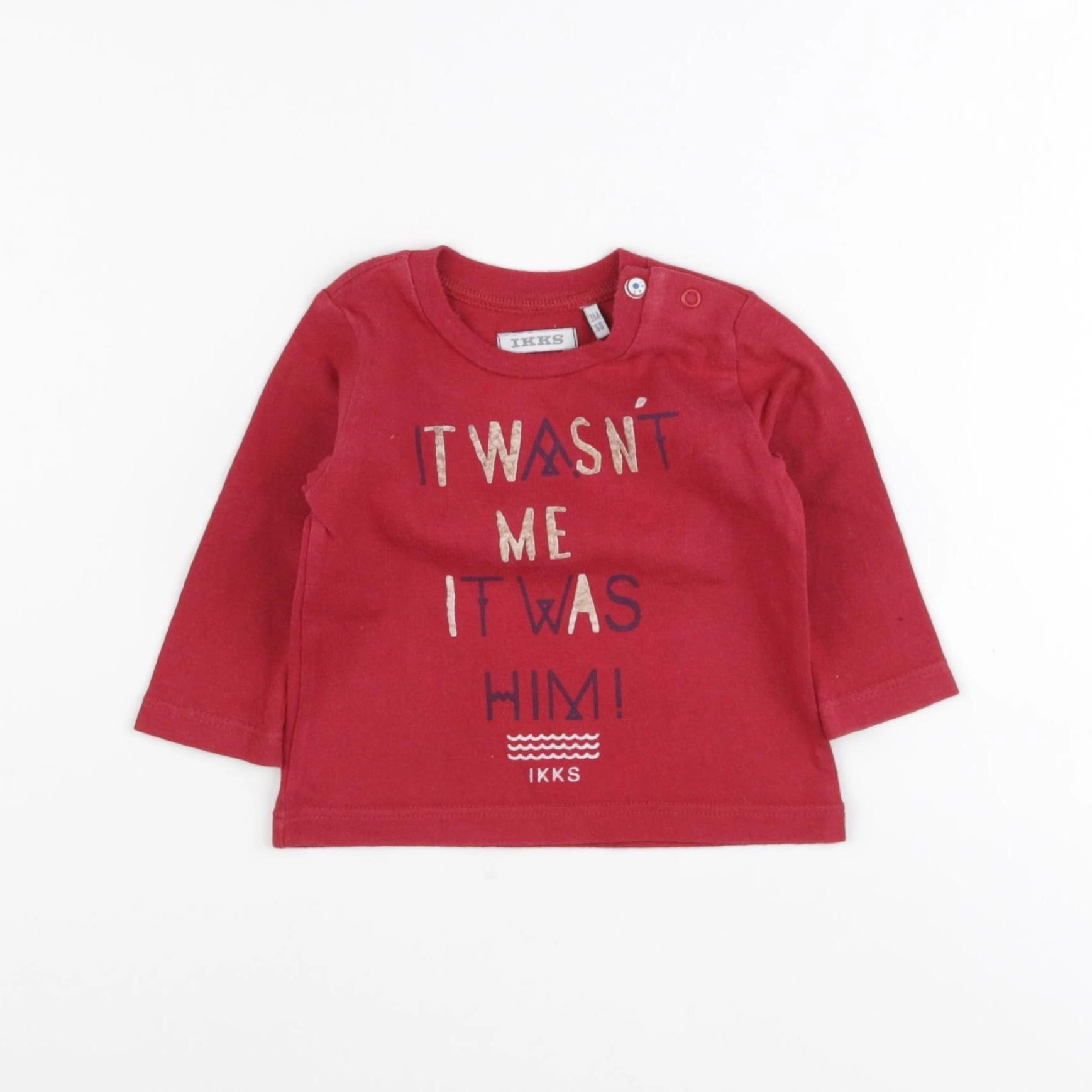 IKKS - tee-shirt rouge - 3 mois