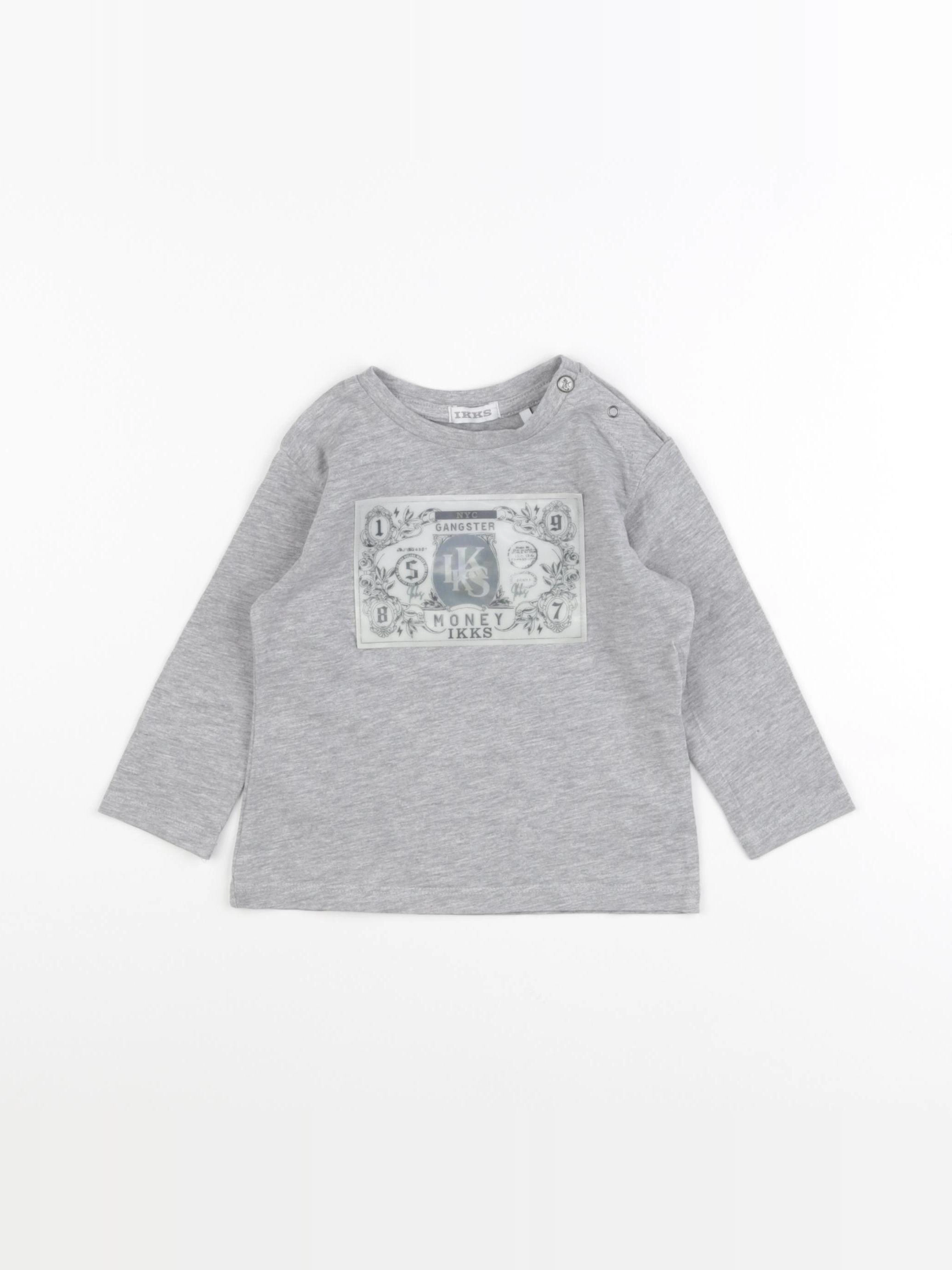 IKKS - tee-shirt gris - 12 mois