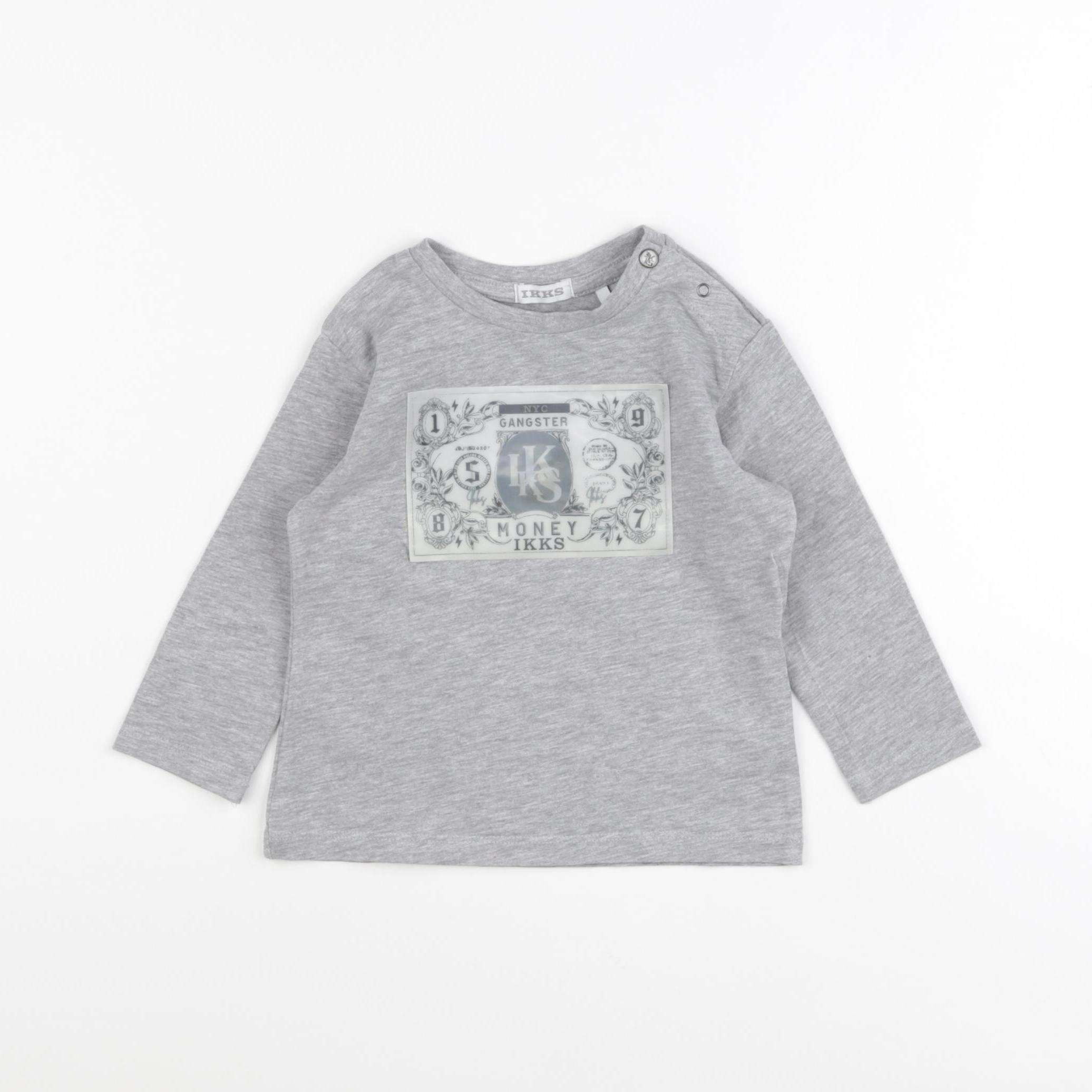 IKKS - tee-shirt gris - 12 mois