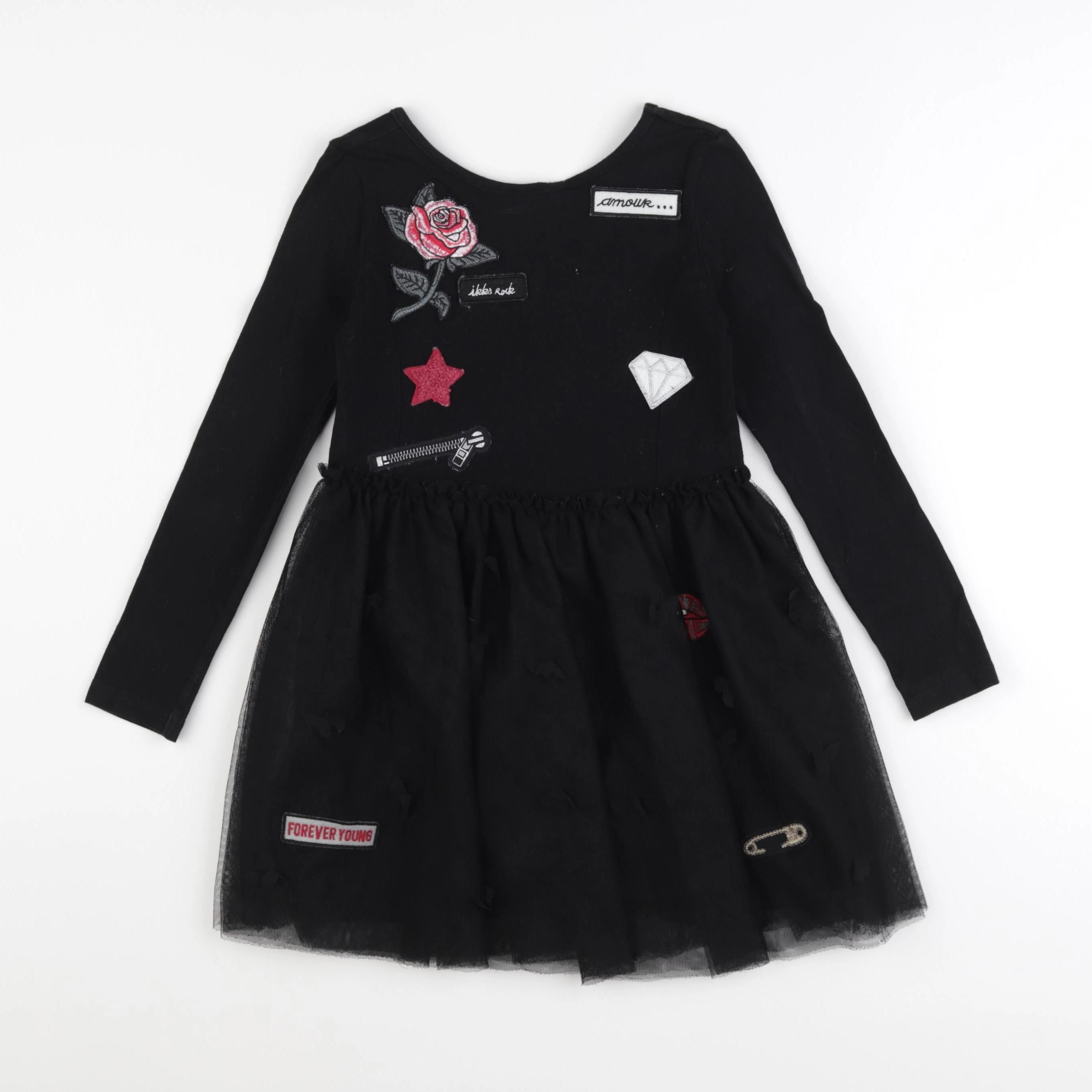 IKKS - robe imprimé au dos noir - 5 ans