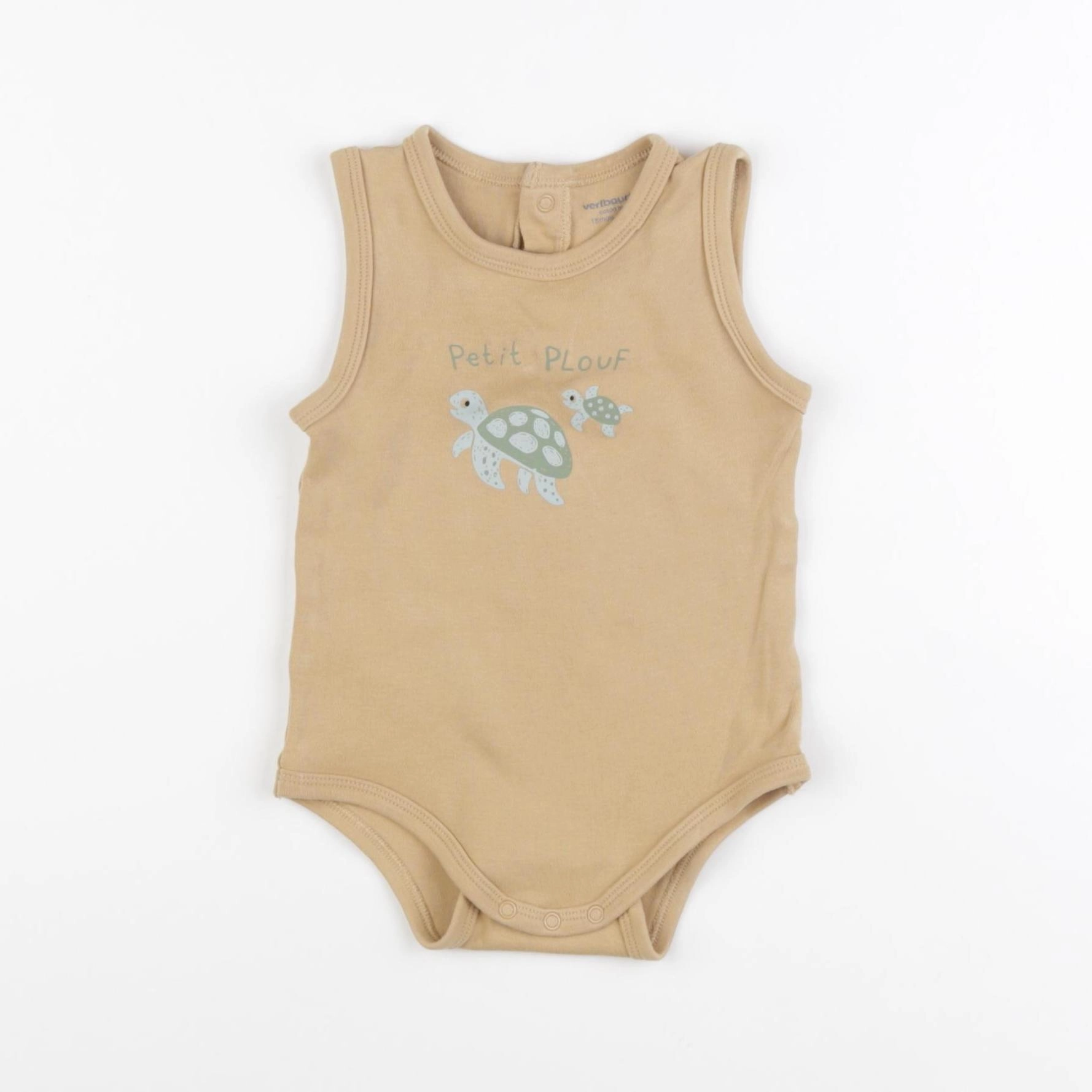 Vertbaudet - body marron - 18 mois