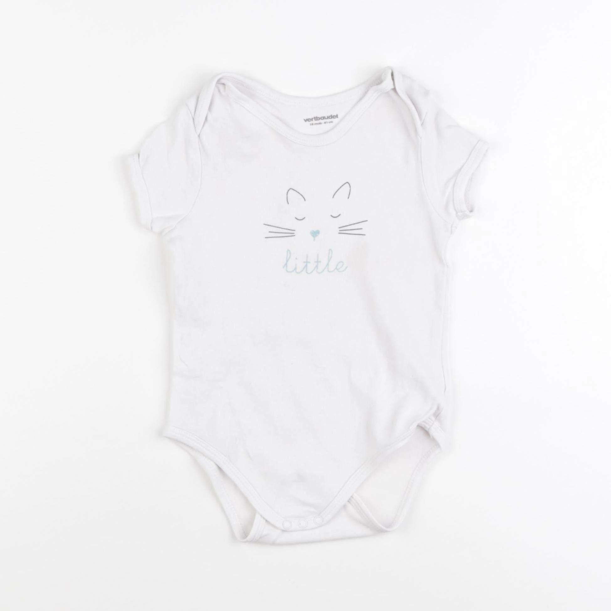 Vertbaudet - body blanc - 18 mois