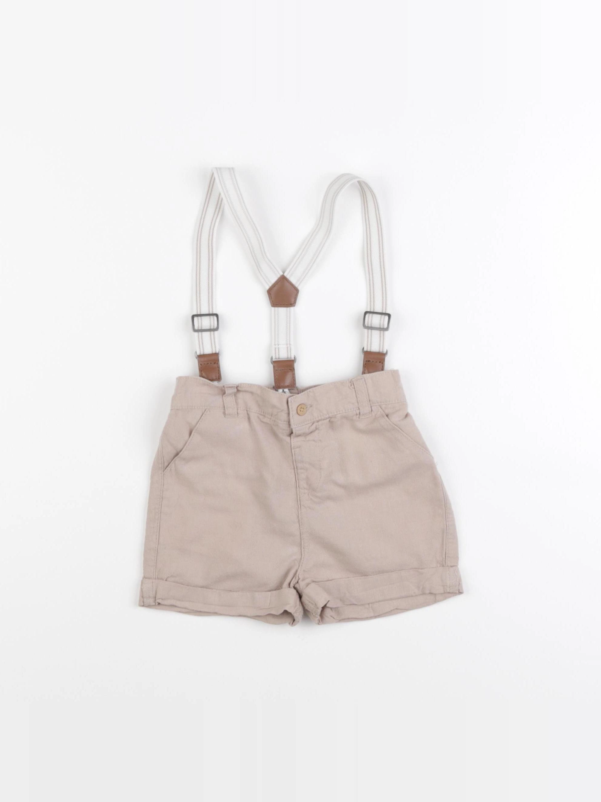 Vertbaudet - short beige - 18 mois