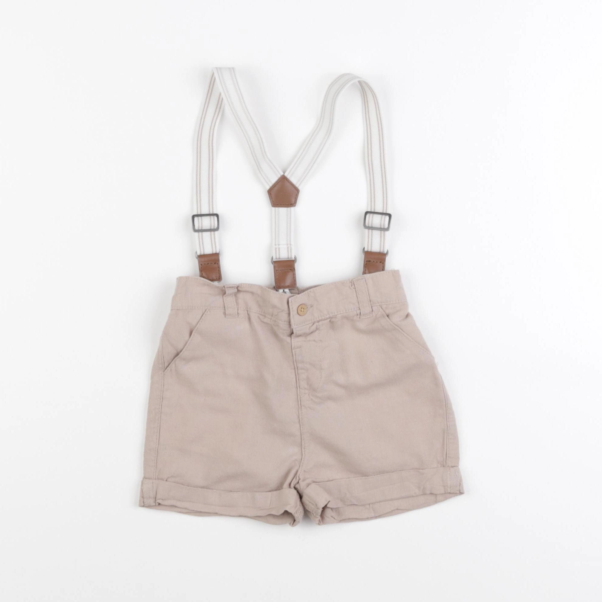 Vertbaudet - short beige - 18 mois