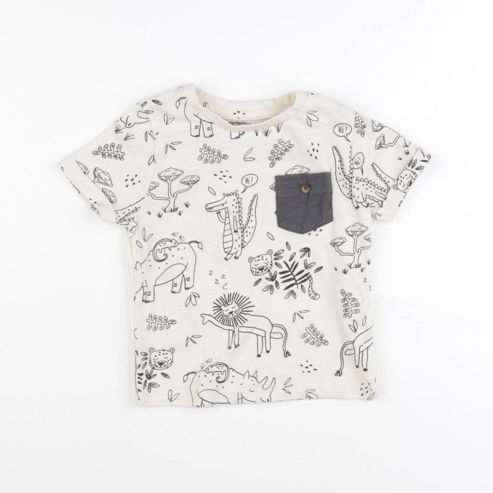 Vertbaudet - tee-shirt beige - 24 mois
