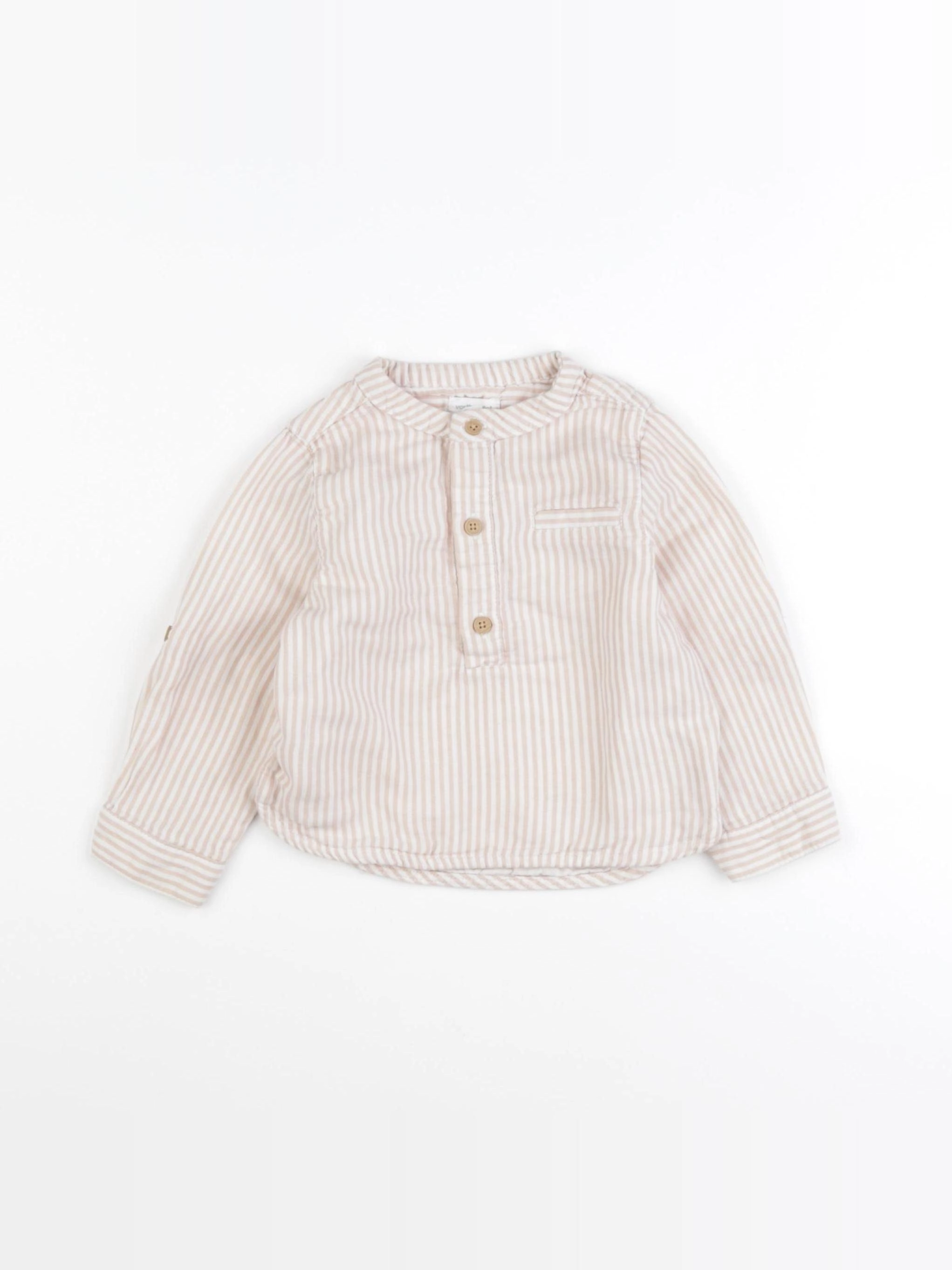 Vertbaudet - chemise beige - 18 mois