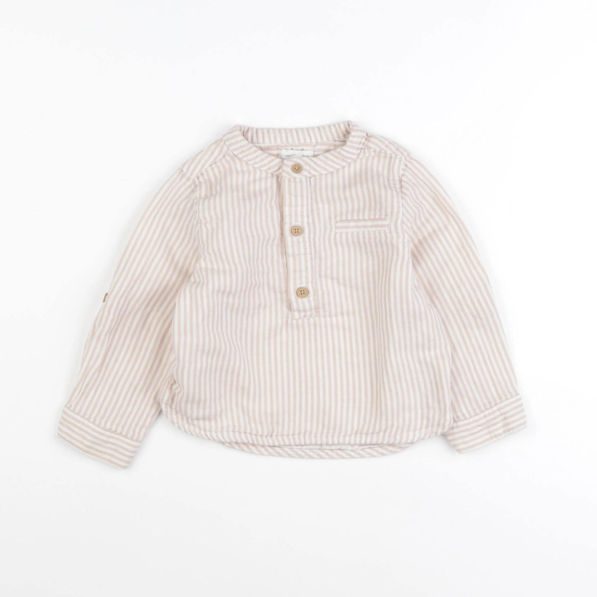Vertbaudet - chemise beige - 18 mois