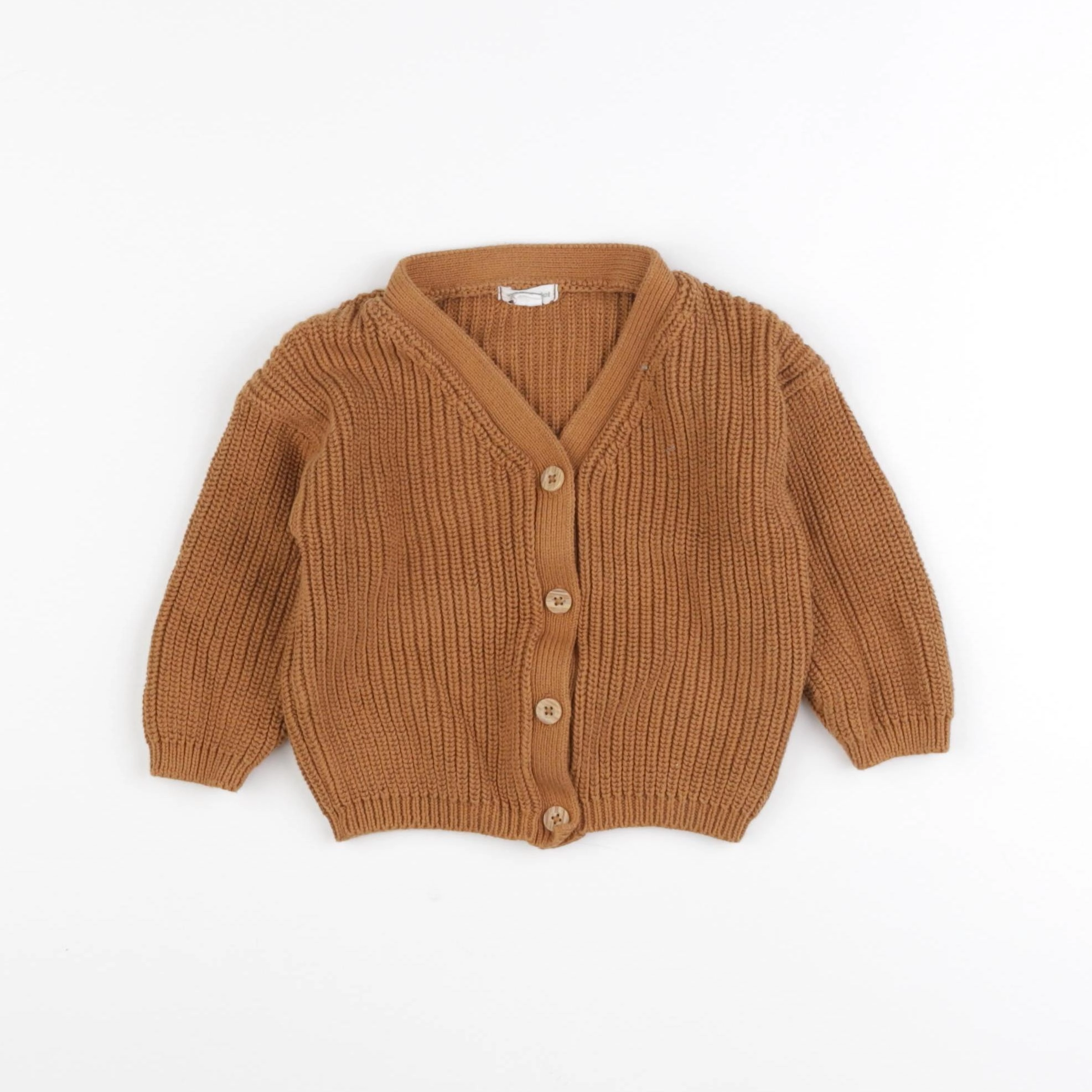 Vertbaudet - gilet marron - 12 mois