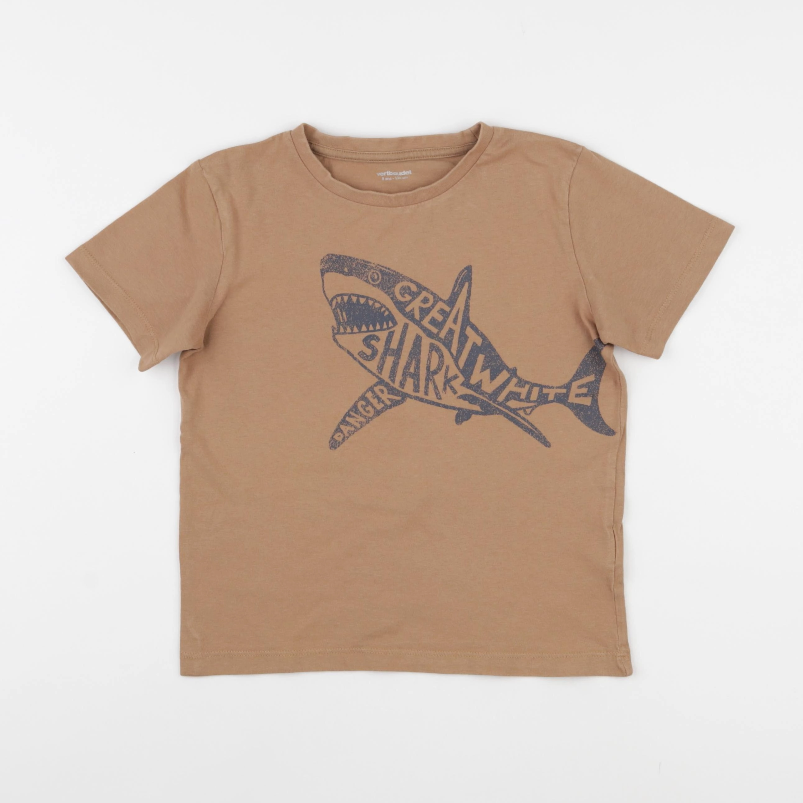 Vertbaudet - tee-shirt marron - 8 ans
