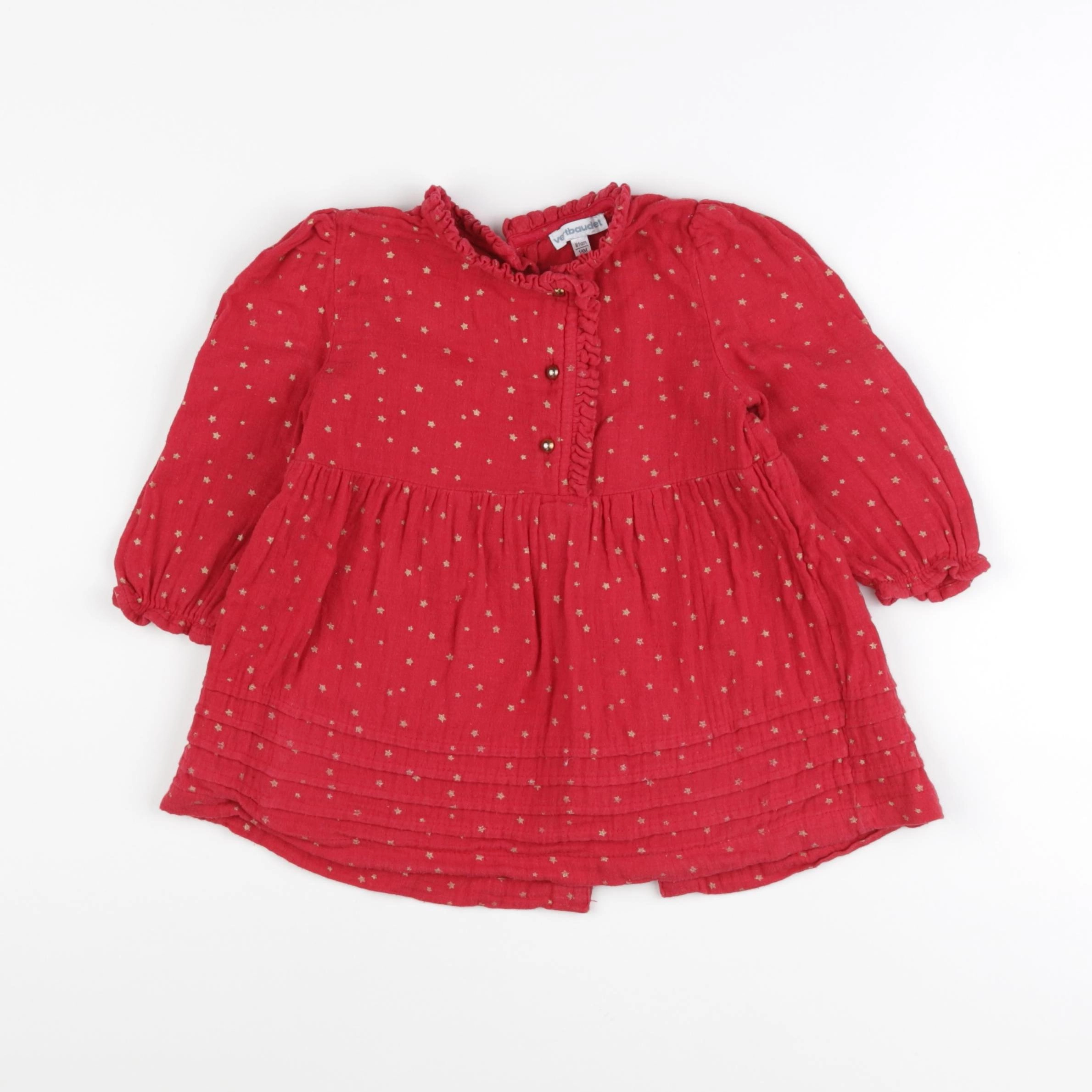 Vertbaudet - robe rouge - 18 mois