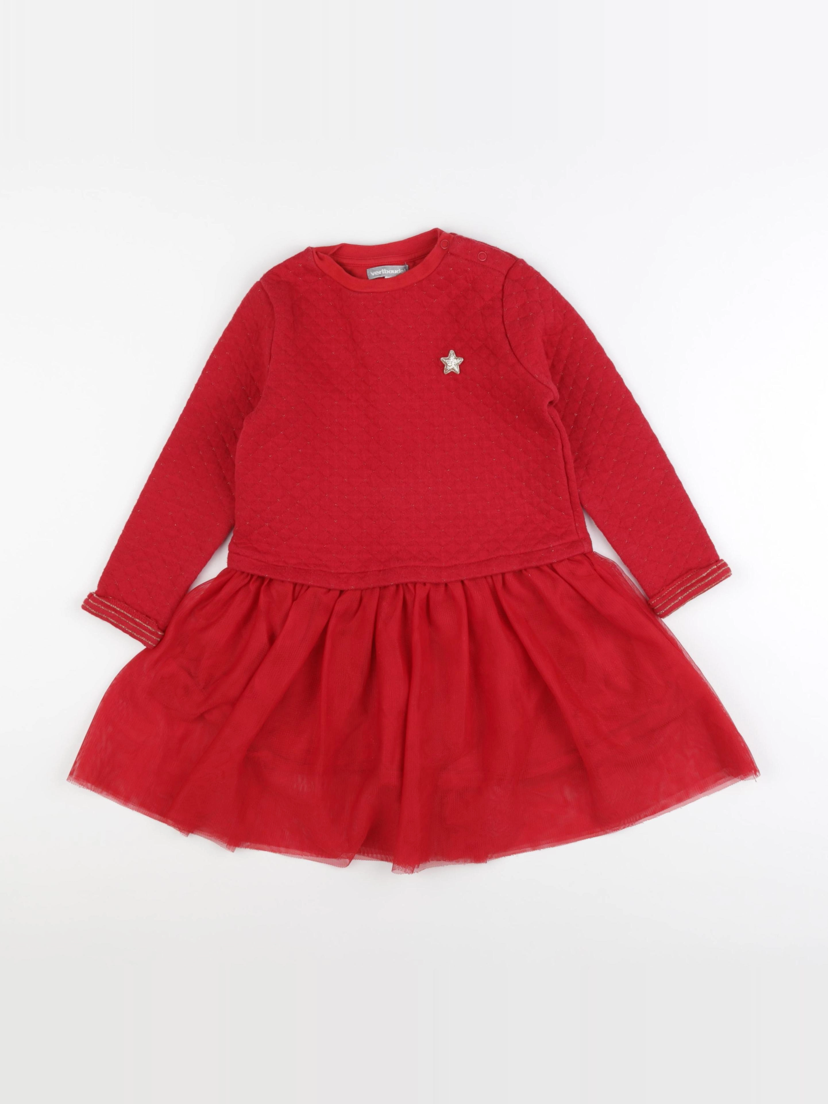 Vertbaudet - robe rouge - 5 ans