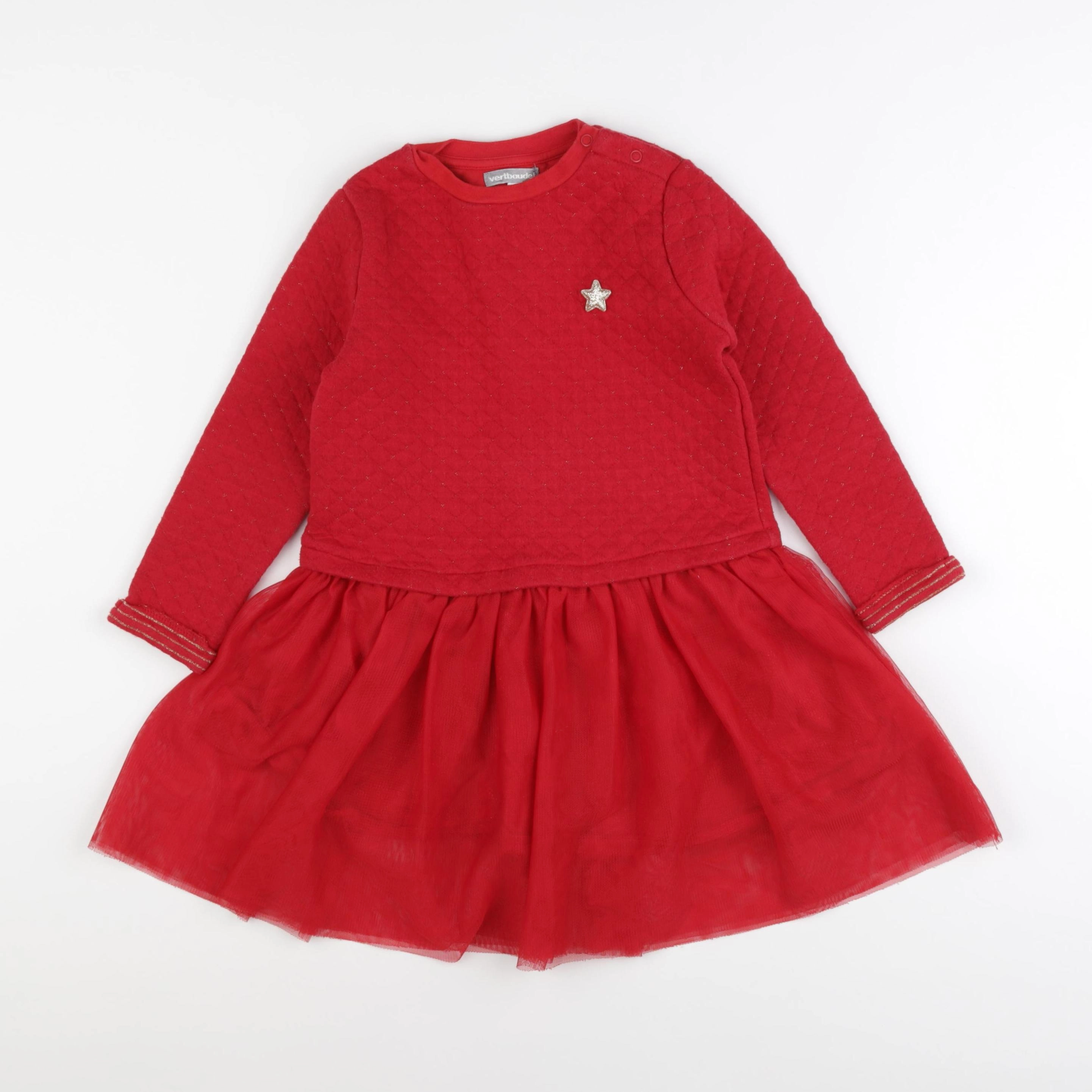 Vertbaudet - robe rouge - 5 ans