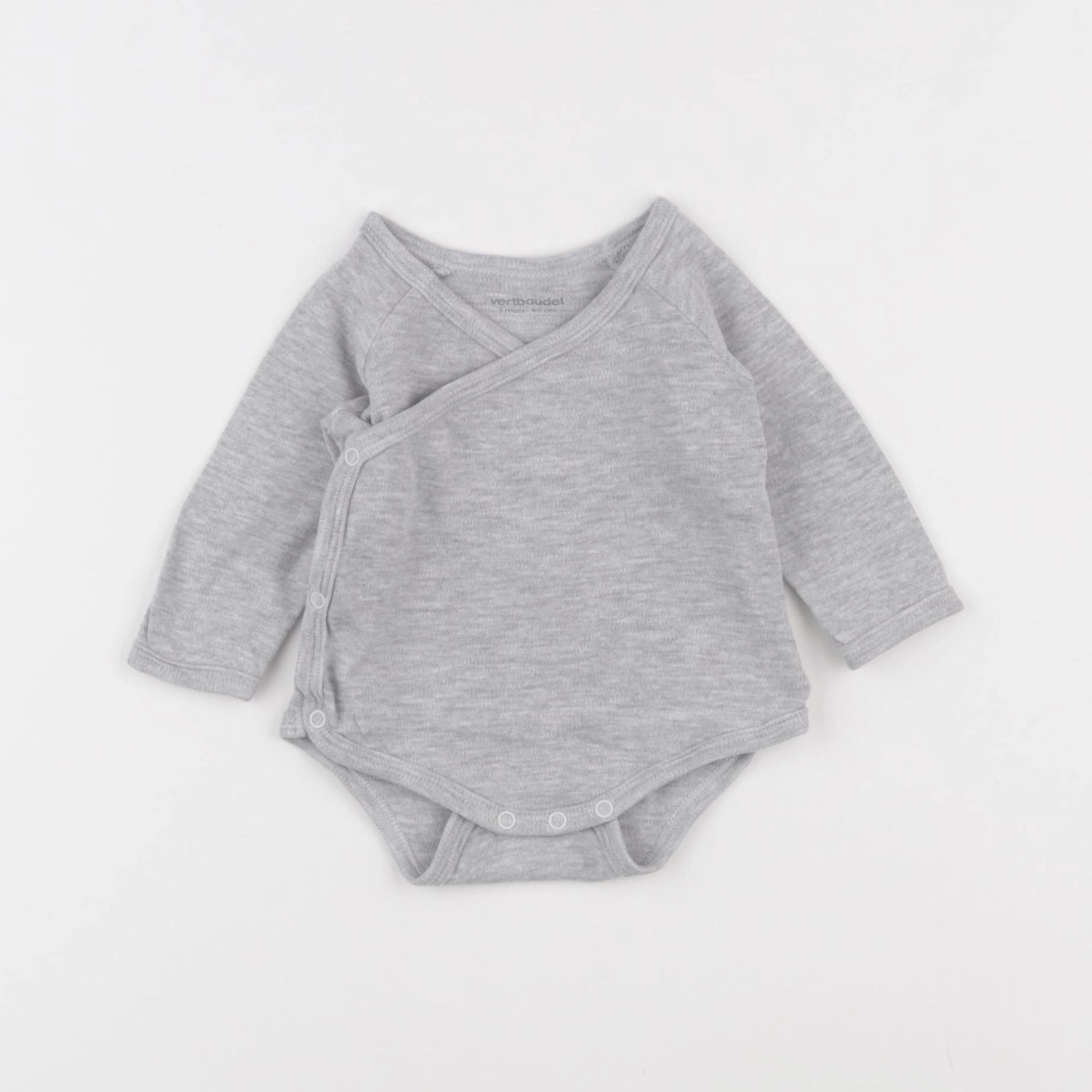 Vertbaudet - body gris - 3 mois