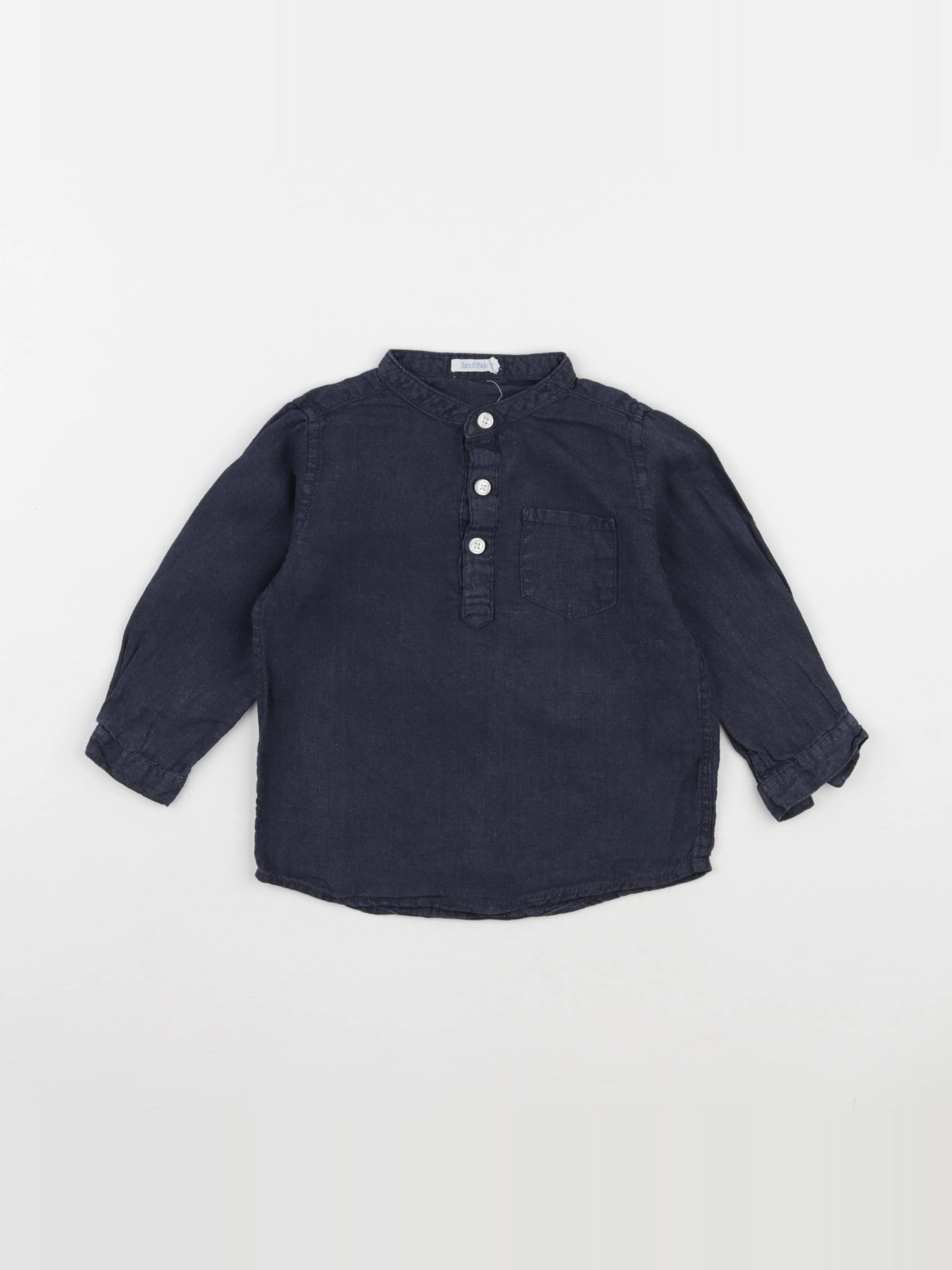 Boutchou - chemise bleu - 18 mois
