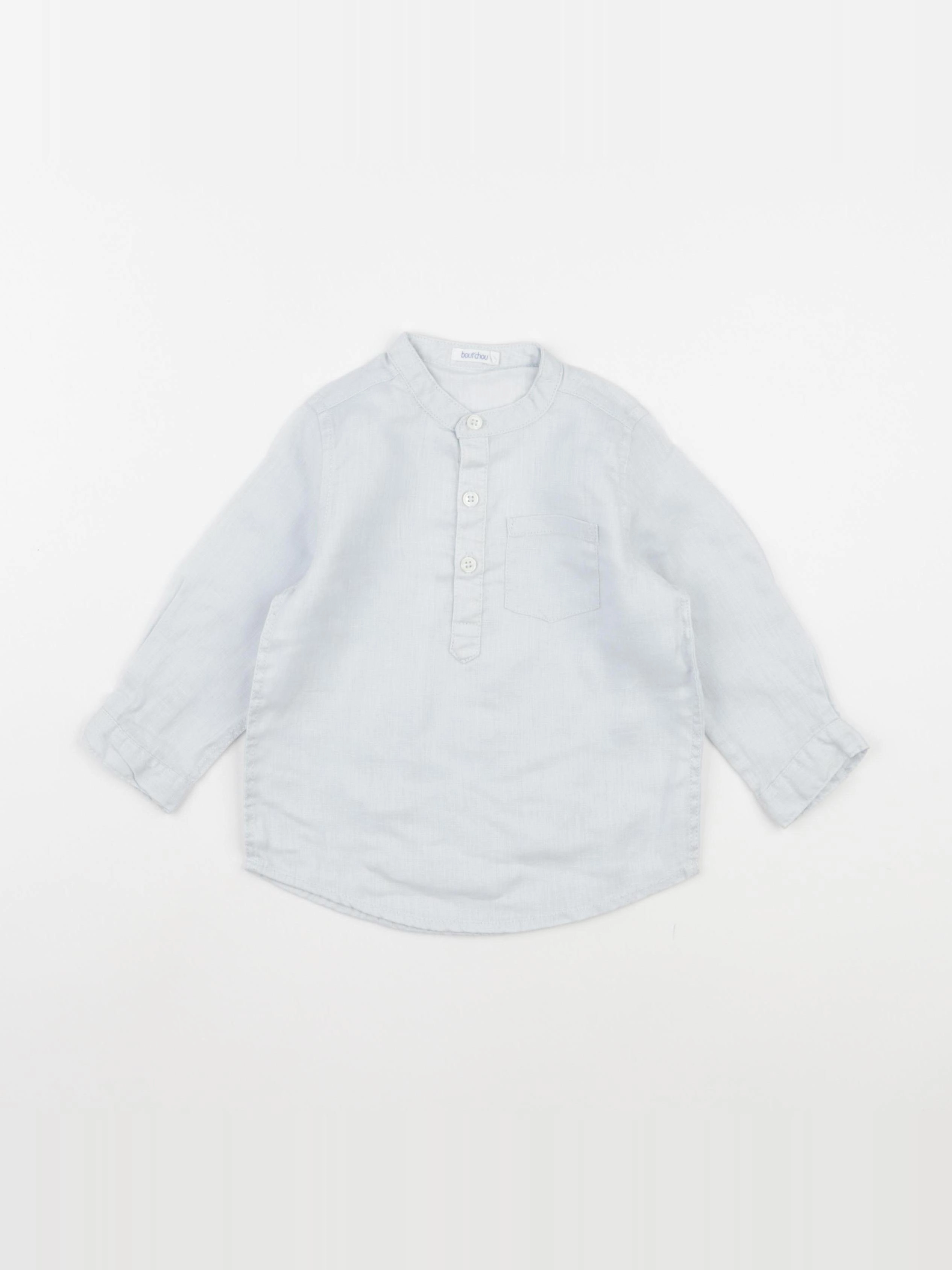 Boutchou - chemise bleu - 18 mois