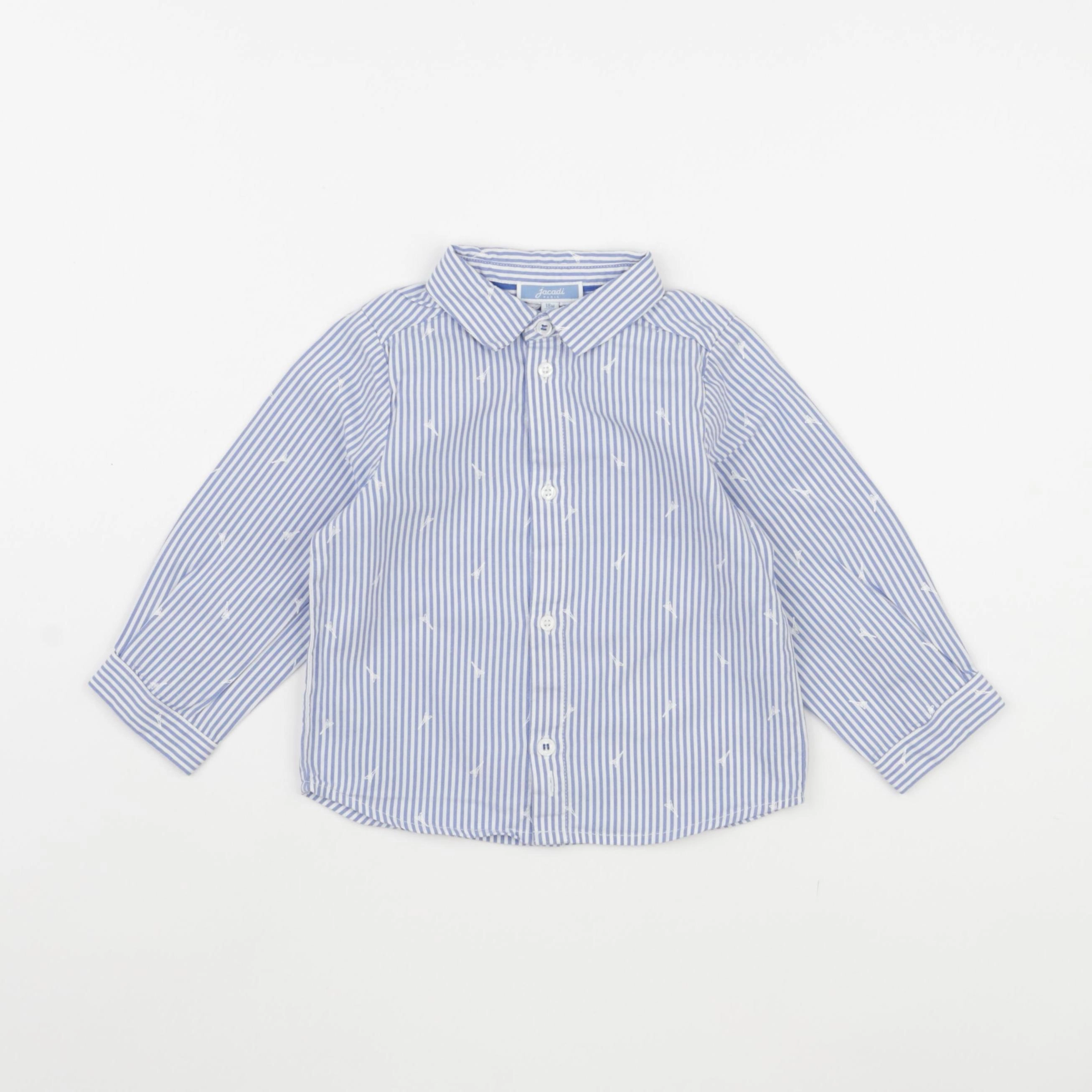 Jacadi - chemise blanc, bleu - 18 mois