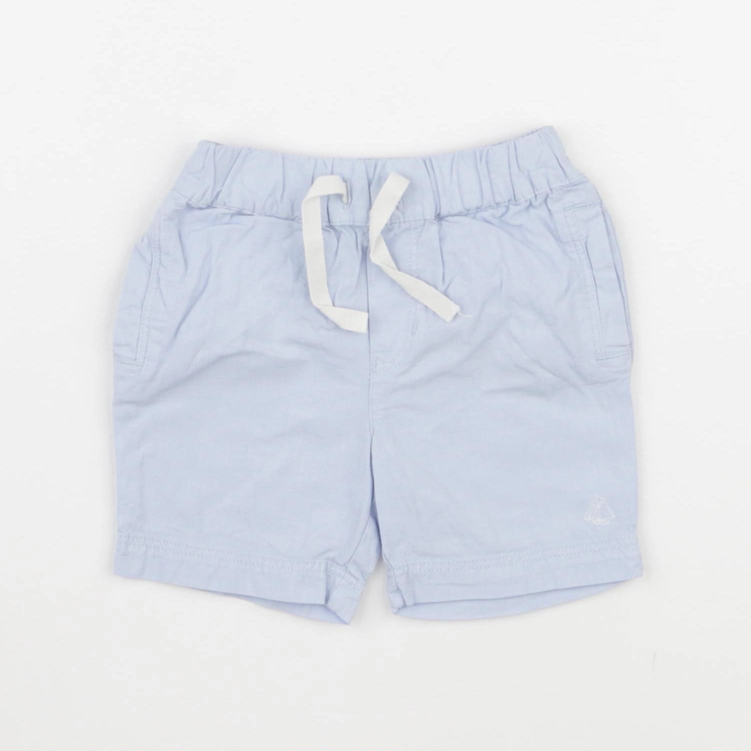 Petit Bateau - short bleu - 18 mois