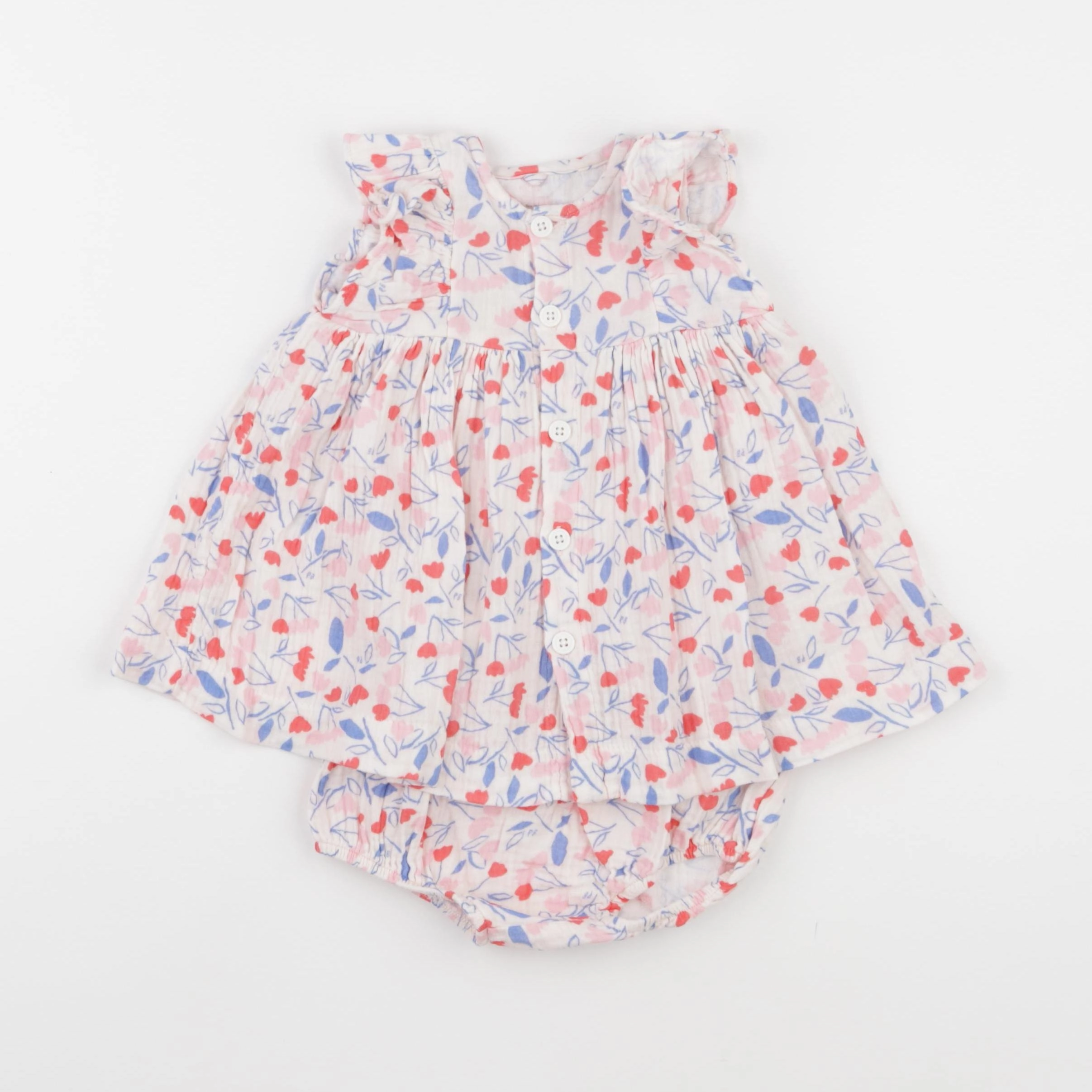 Petit Bateau - robe multicolore - 6 mois