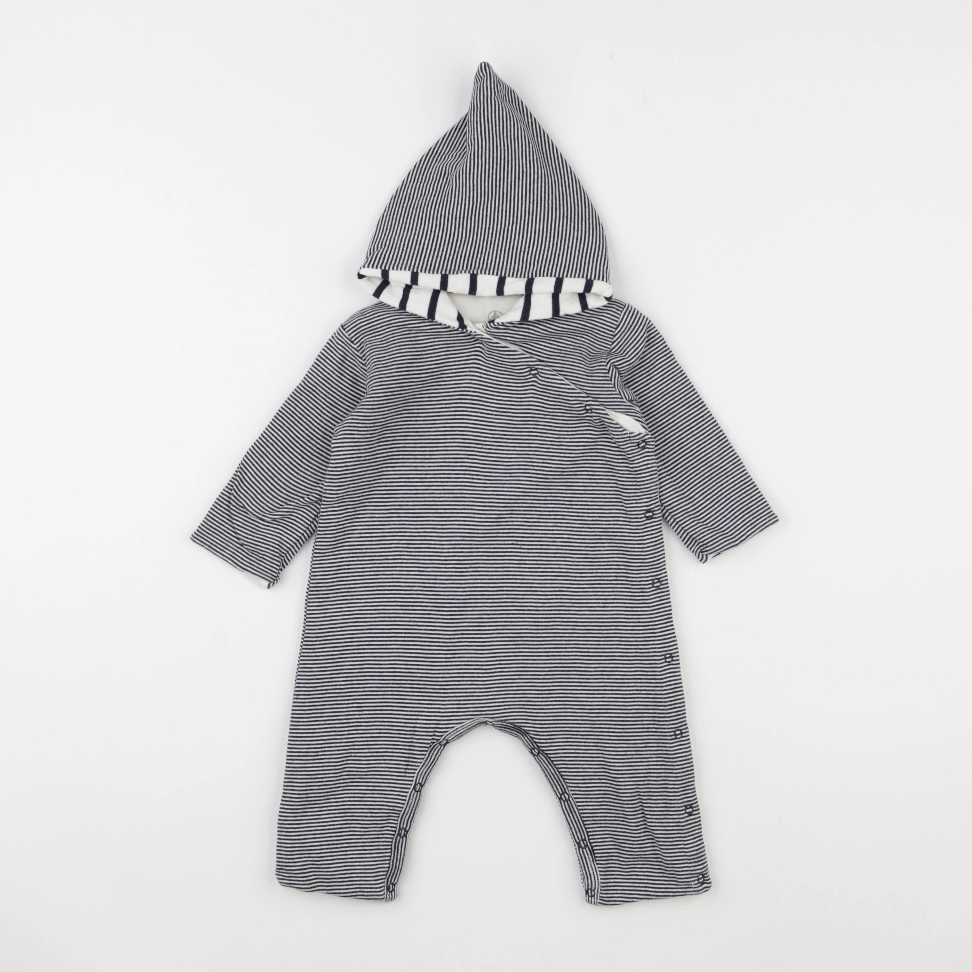 Petit Bateau - combinaison blanc, bleu - 6 mois