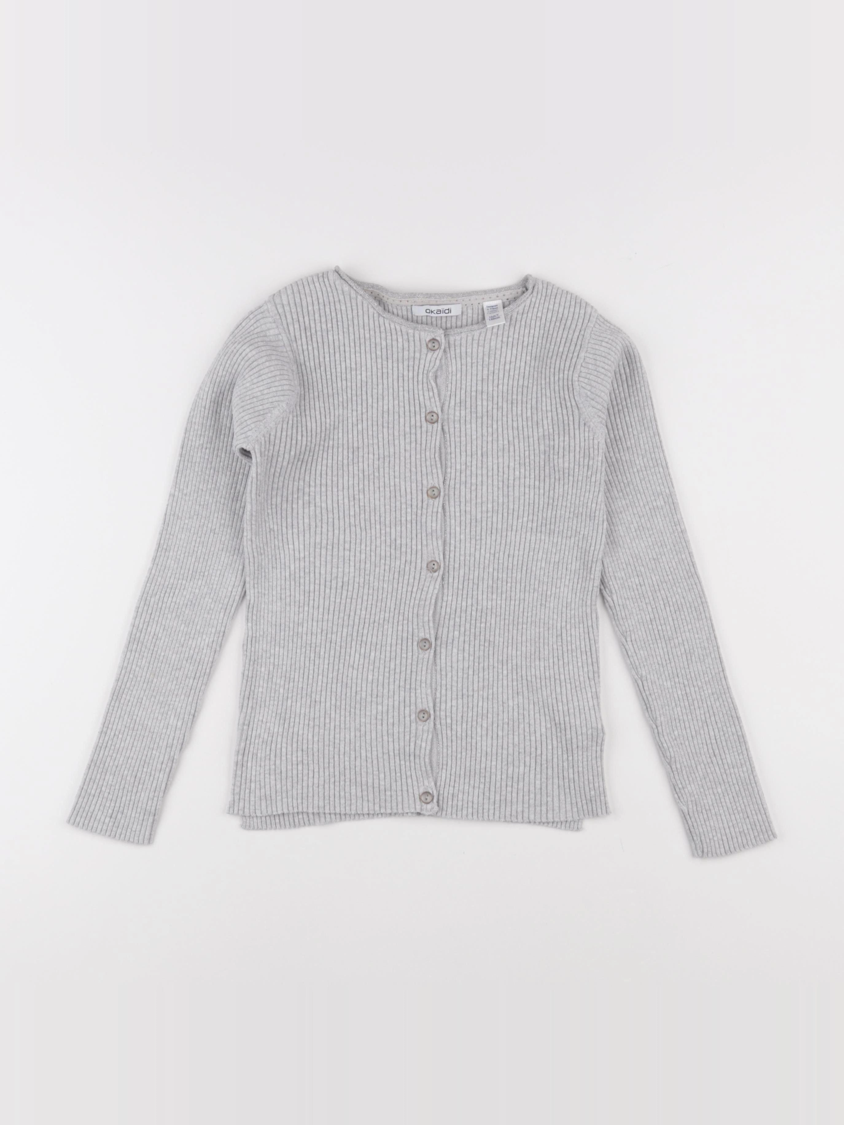 Okaidi - gilet gris - 10 ans