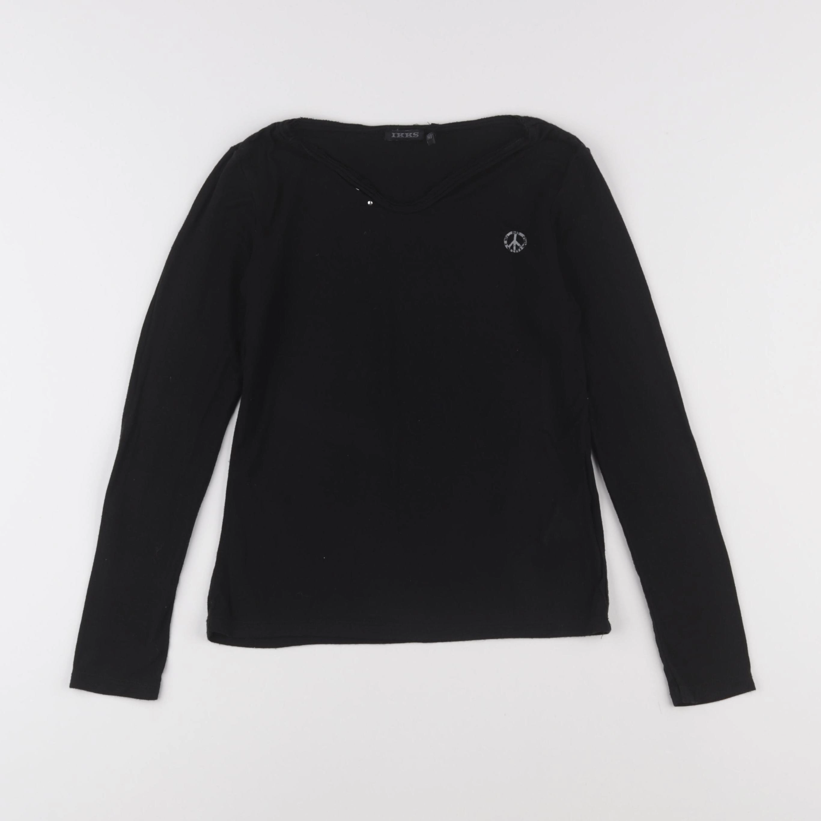 IKKS - tee-shirt imprimé au dos noir - 10 ans