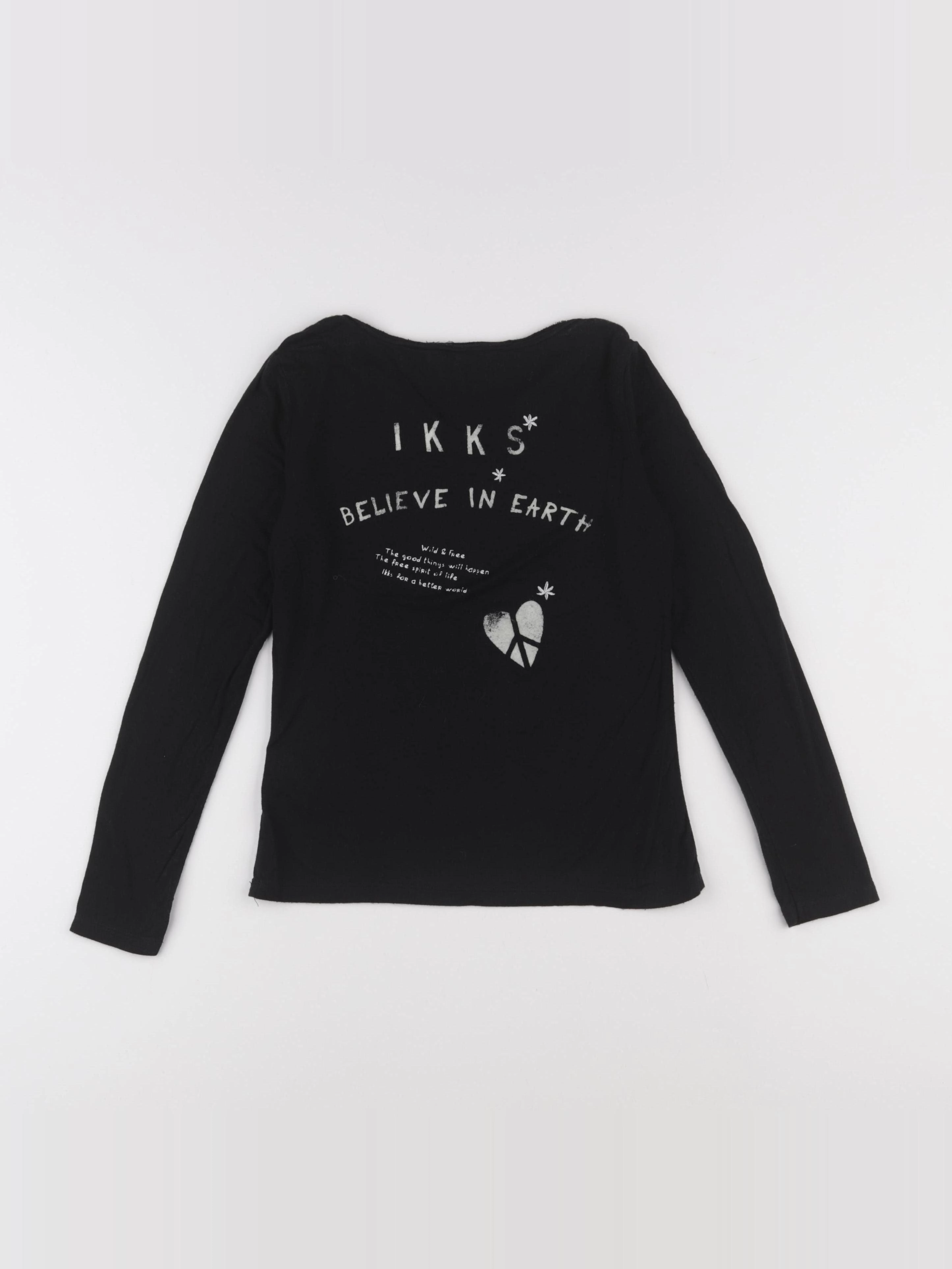 IKKS - tee-shirt imprimé au dos noir - 10 ans