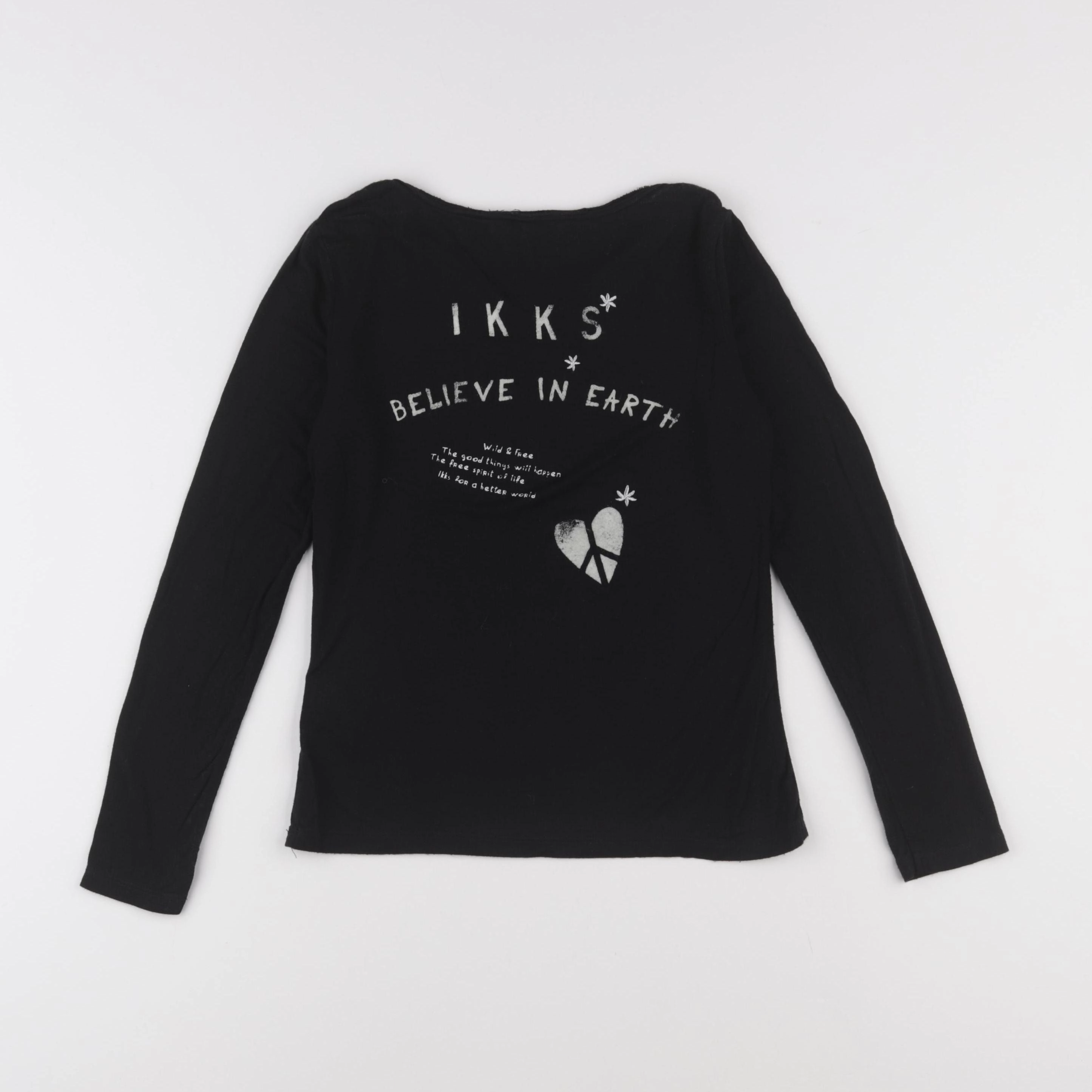 IKKS - tee-shirt imprimé au dos noir - 10 ans