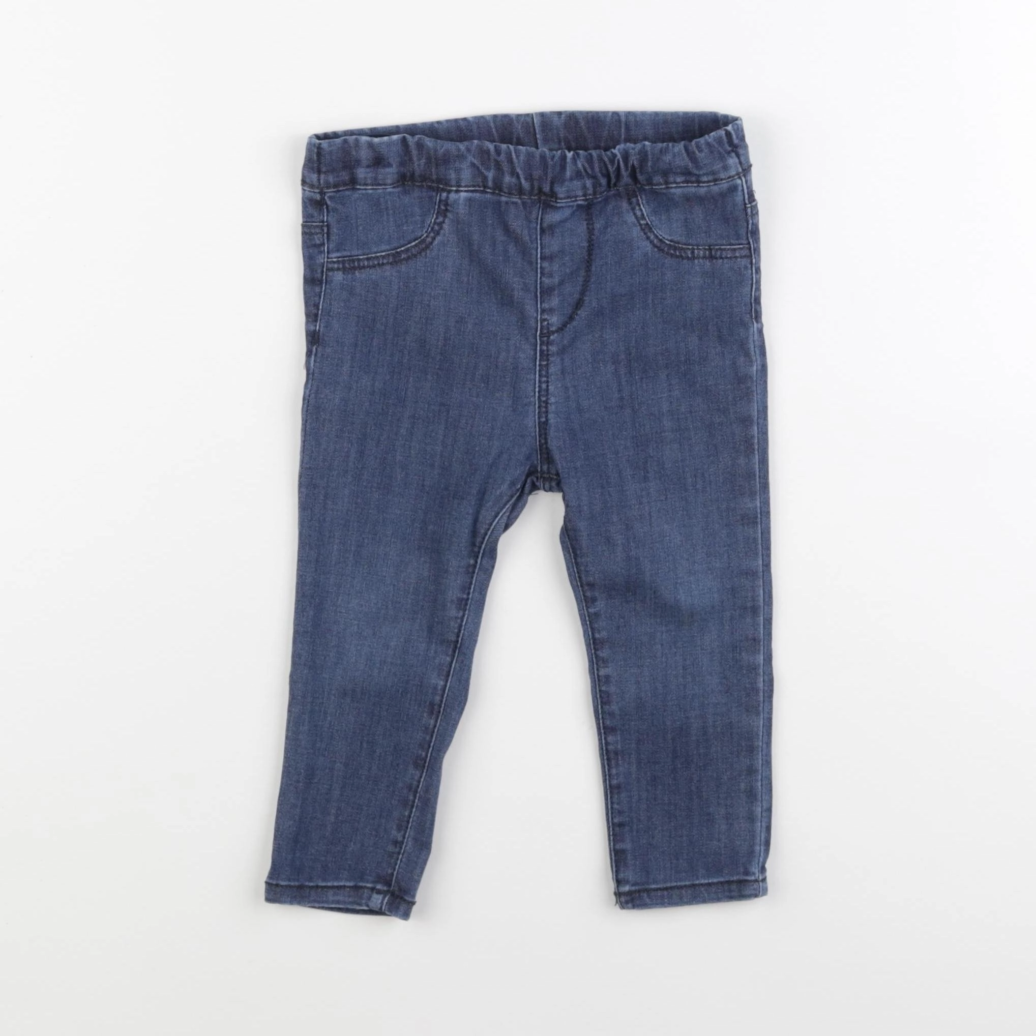 H&M - jegging bleu - 9/12 mois