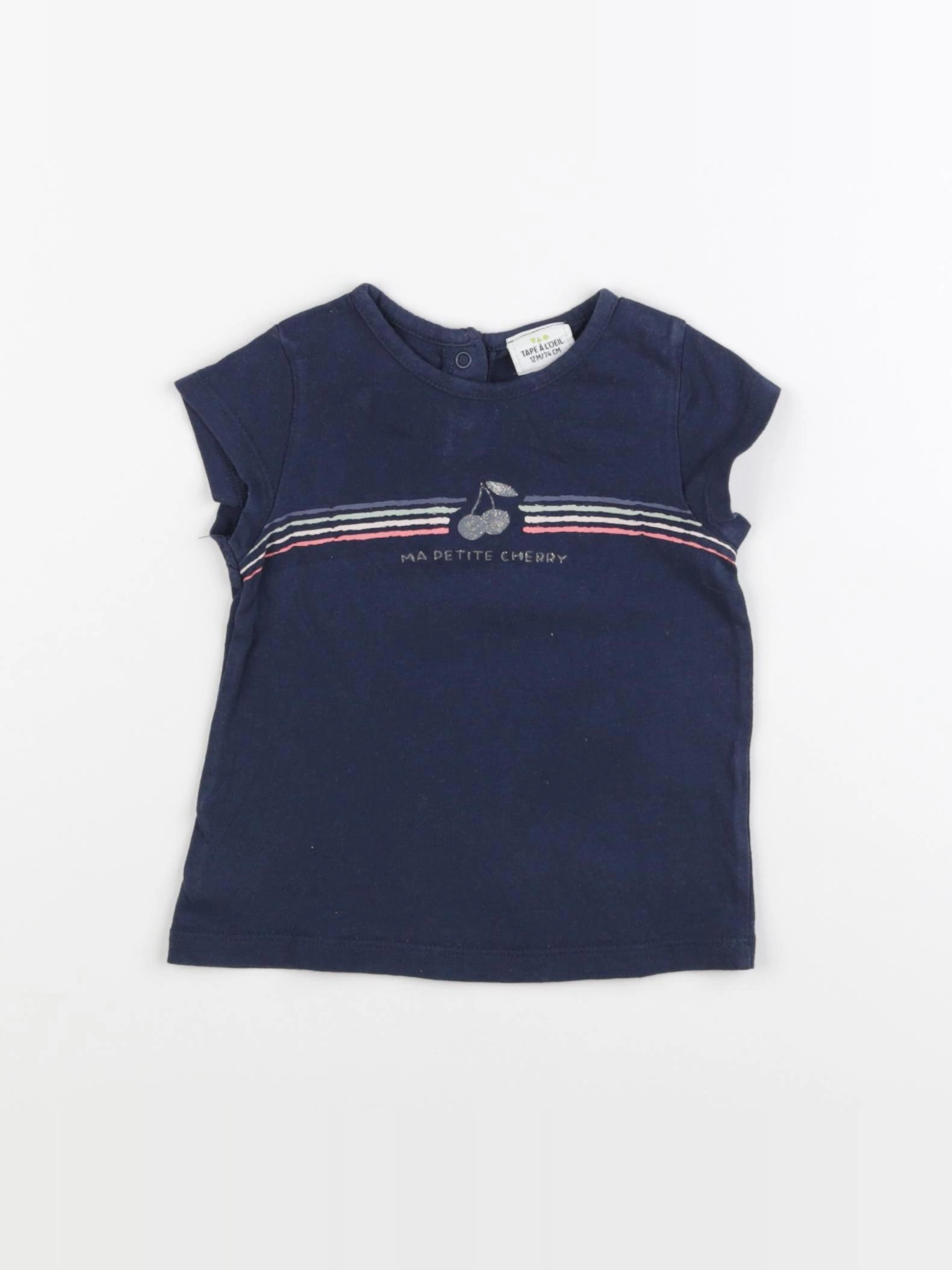Tape à l'oeil - tee-shirt bleu - 12 mois