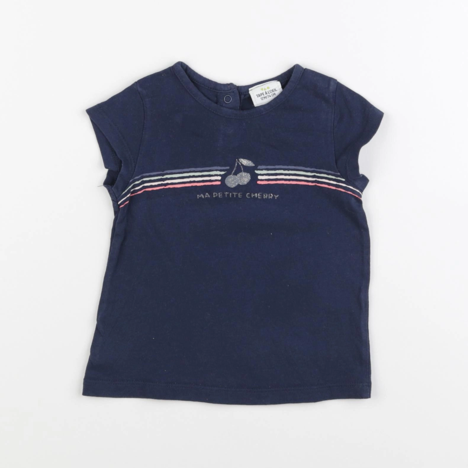 Tape à l'oeil - tee-shirt bleu - 12 mois